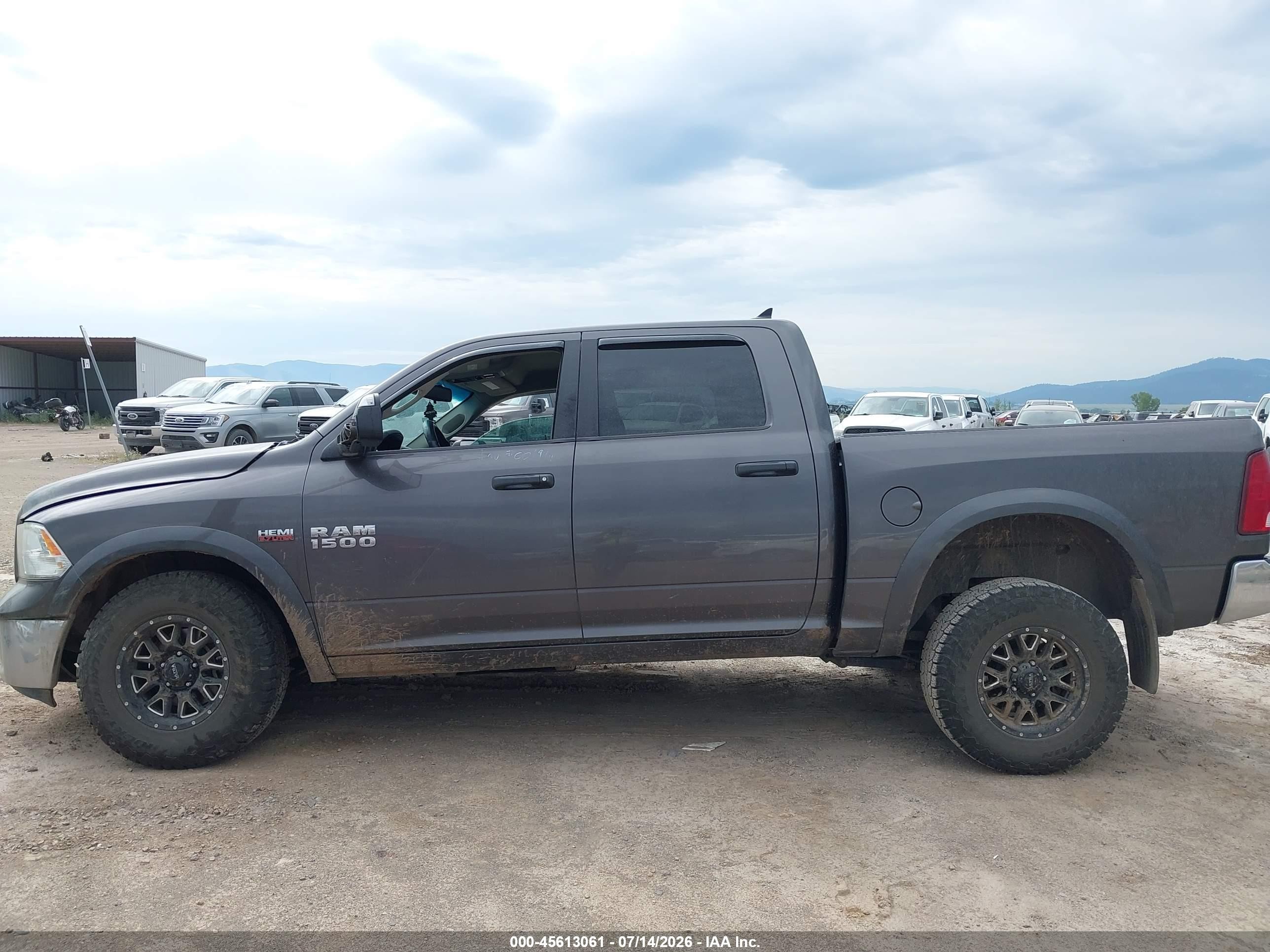 2014 Ram 1500 Outdoorsman Серый vin: 1C6RR7LT2ES451932