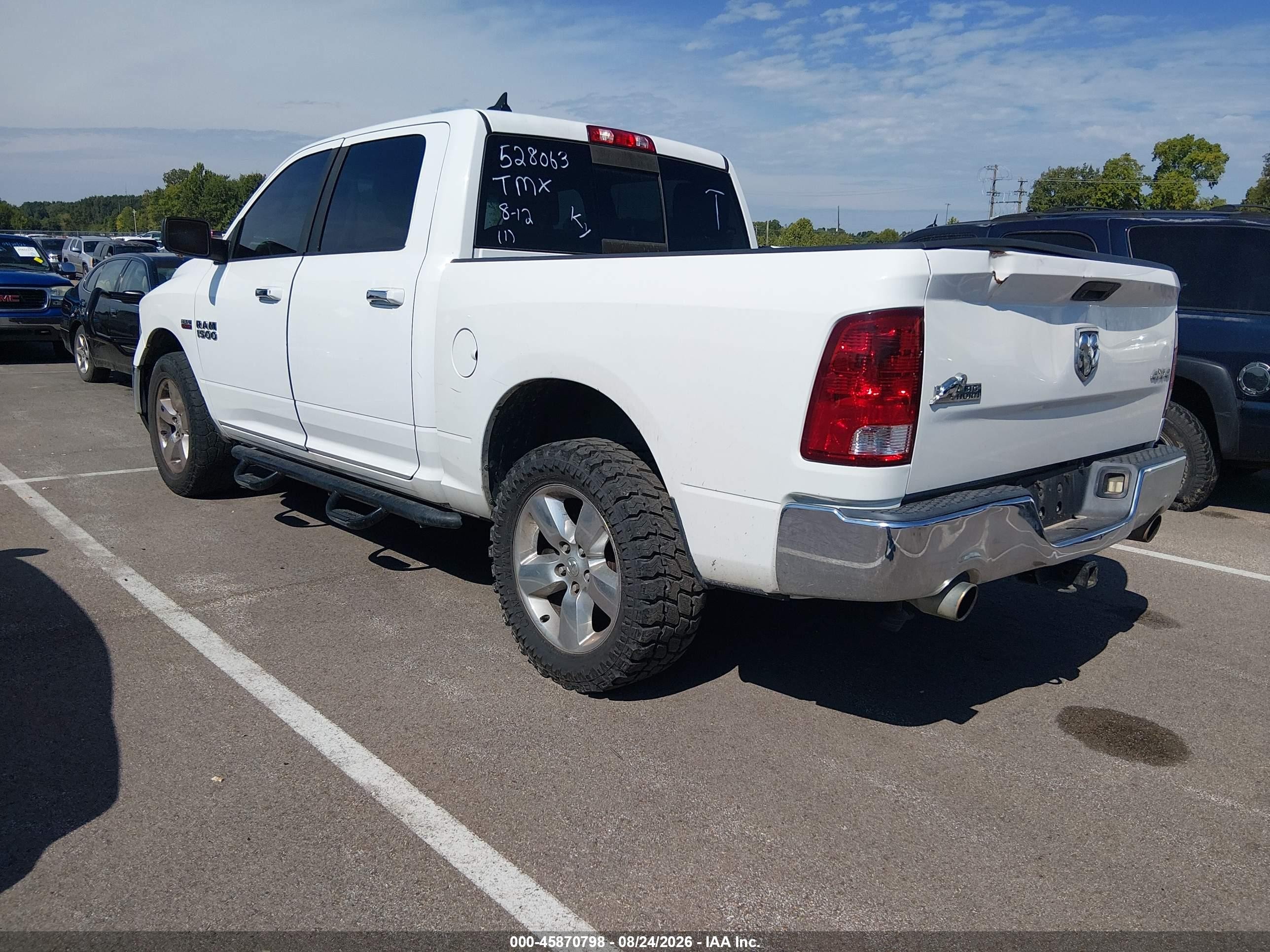 2013 Ram 1500 Big Horn White vin: 1C6RR7LT3DS528063