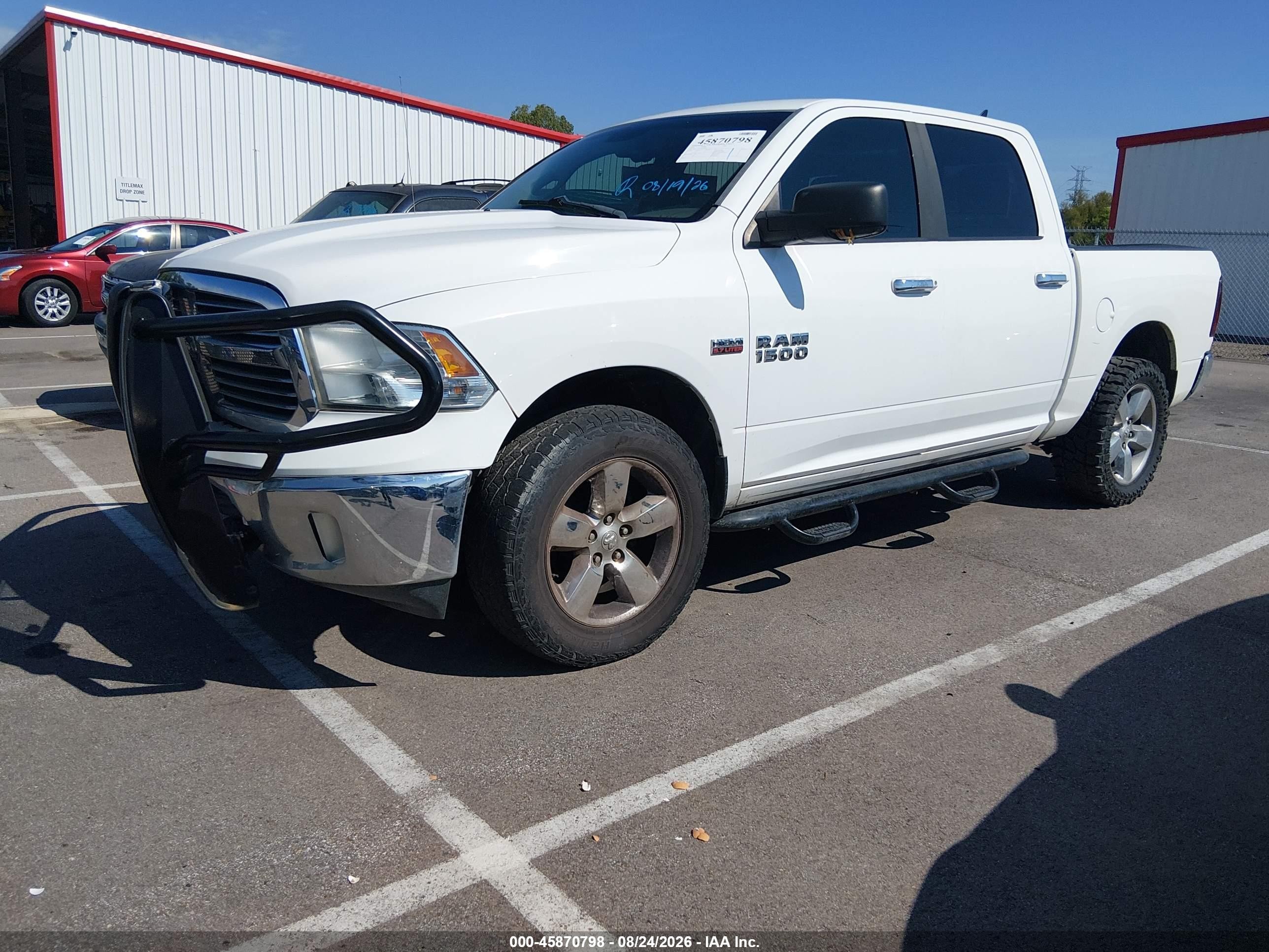 2013 Ram 1500 Big Horn White vin: 1C6RR7LT3DS528063