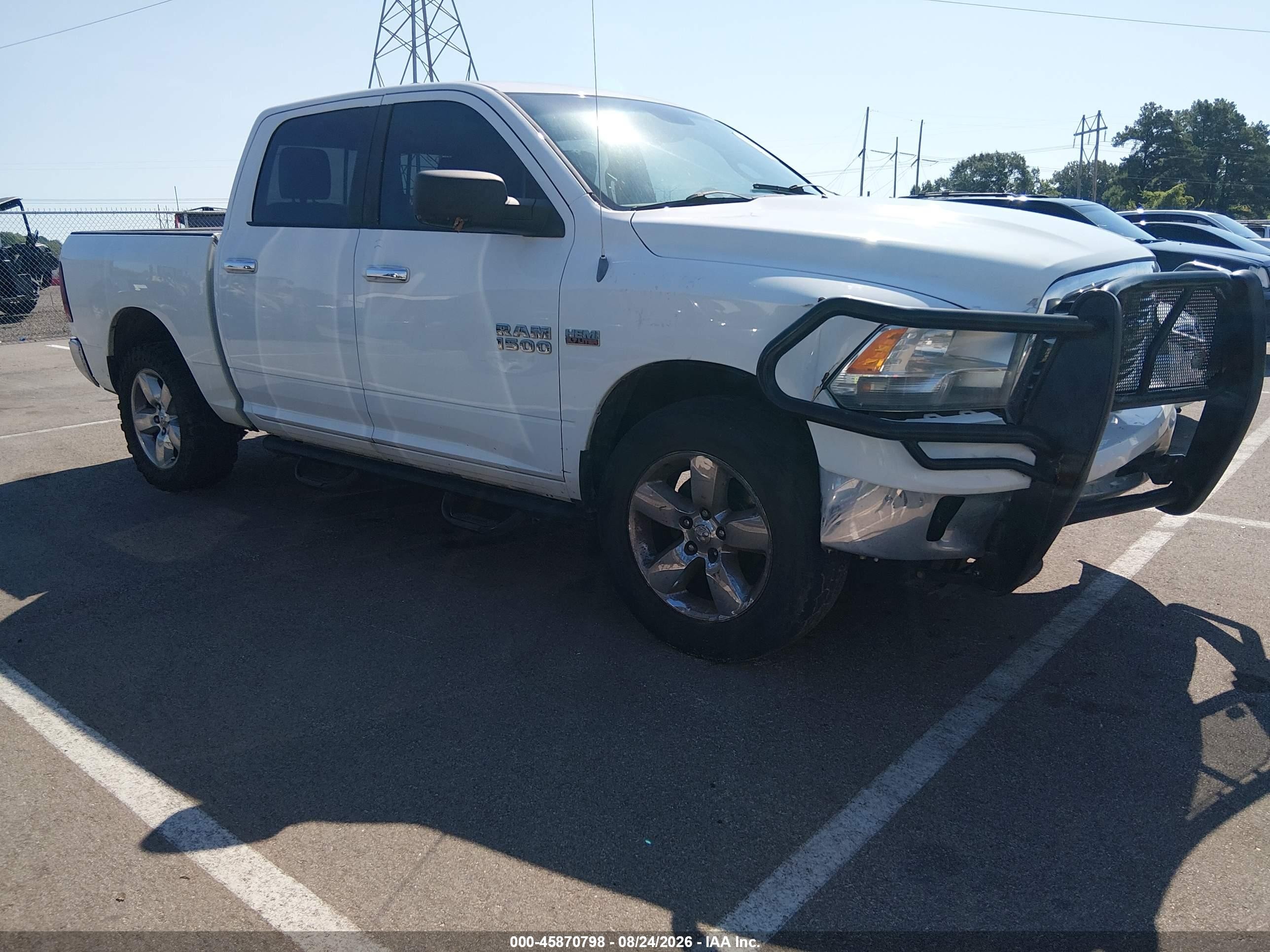 2013 Ram 1500 Big Horn White vin: 1C6RR7LT3DS528063