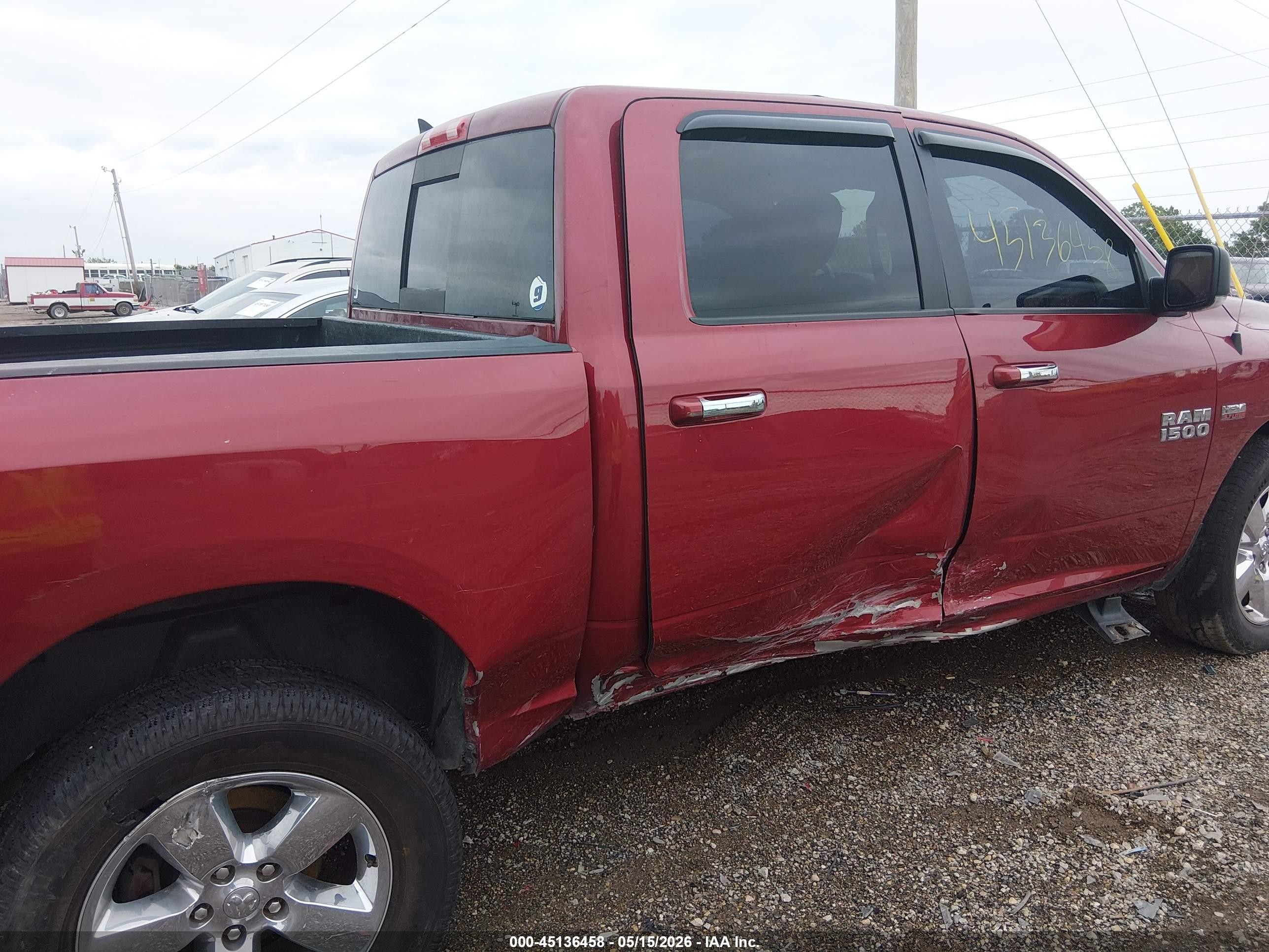 2014 Ram 1500 Slt Красный vin: 1C6RR7LT3ES342749