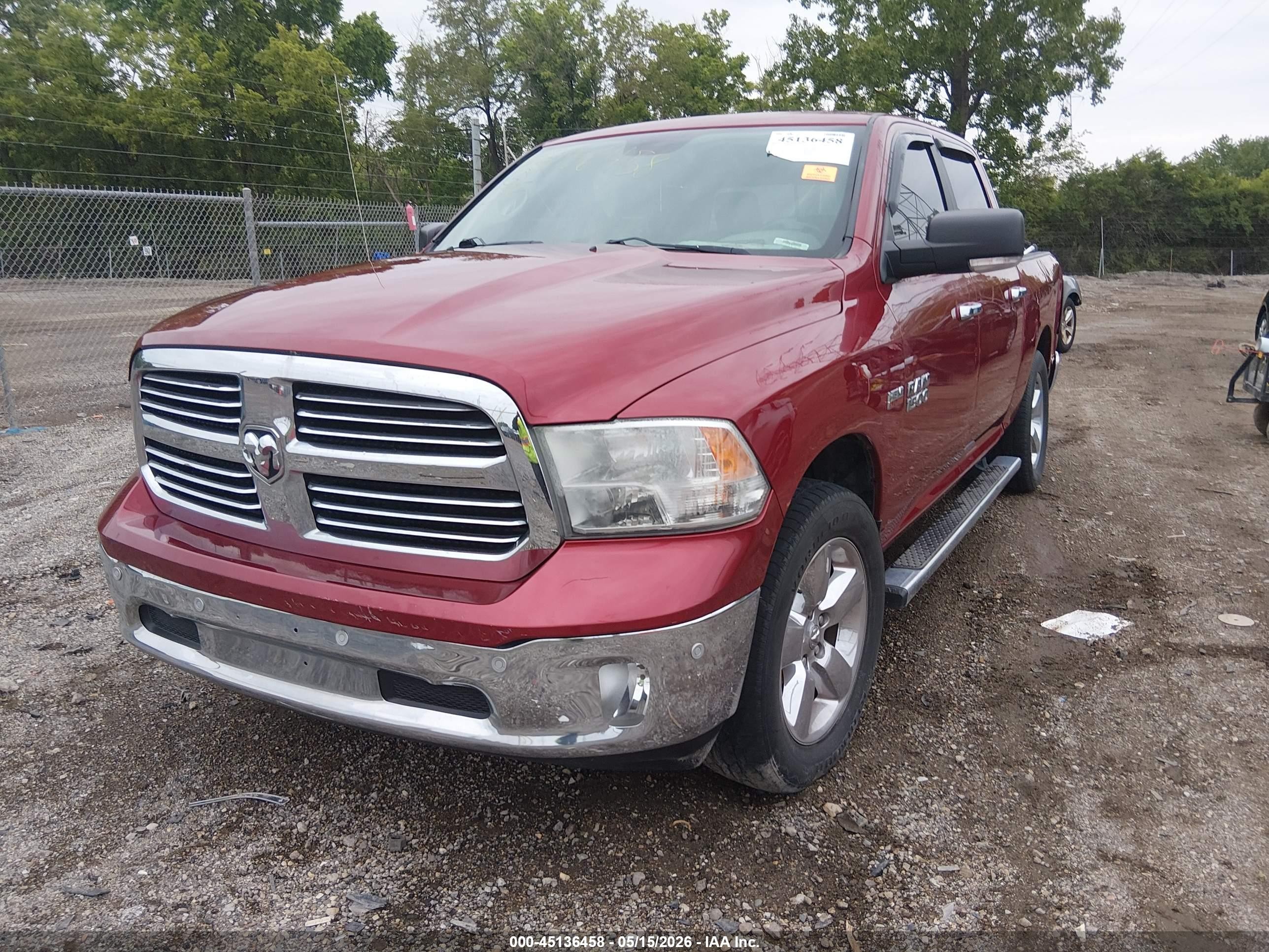 2014 Ram 1500 Slt Красный vin: 1C6RR7LT3ES342749