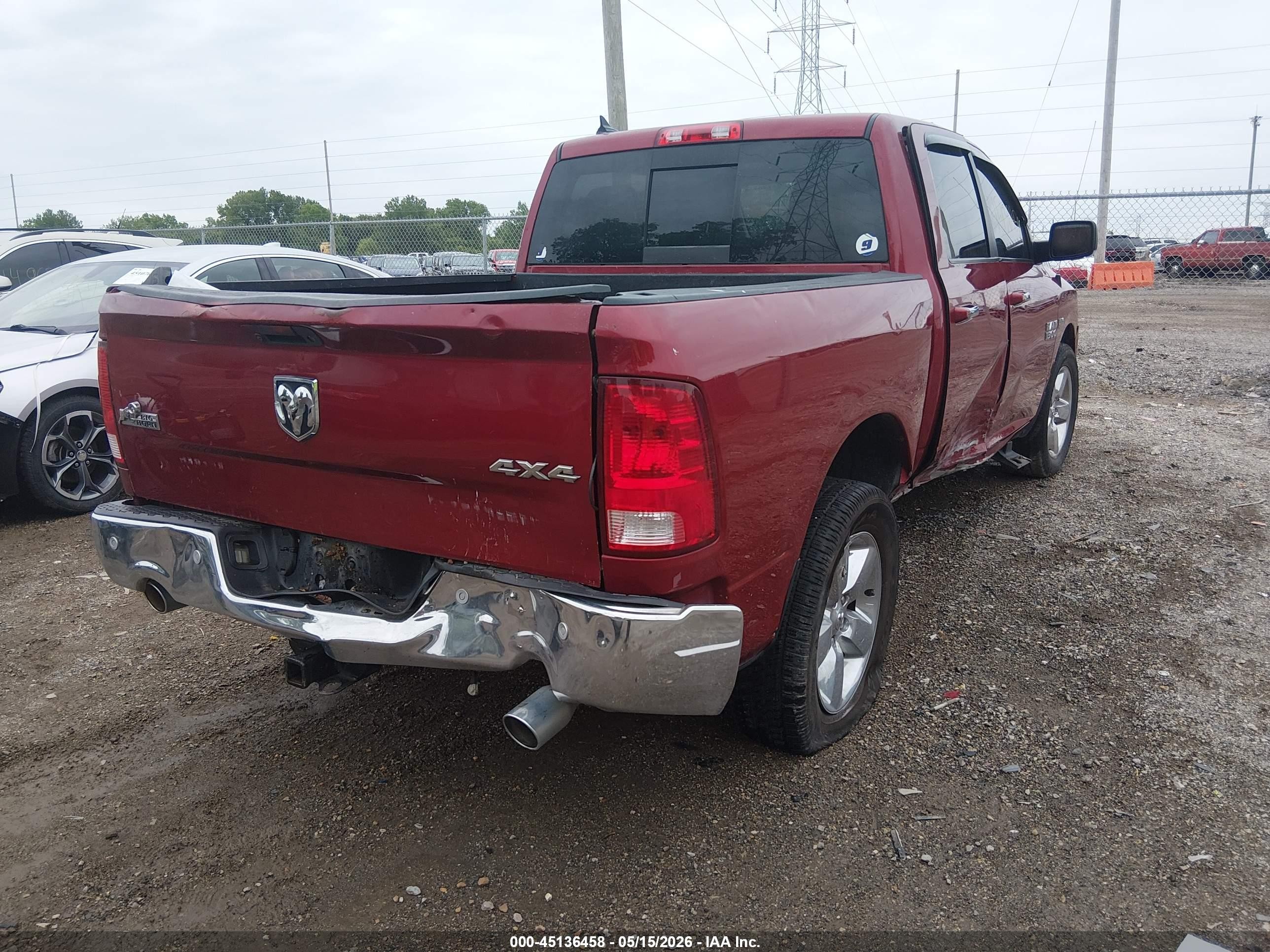 2014 Ram 1500 Slt Красный vin: 1C6RR7LT3ES342749