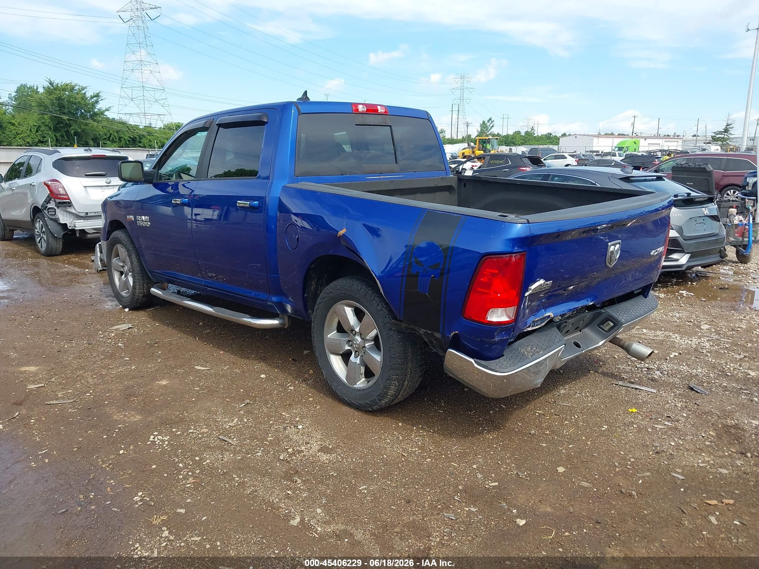 2015 Ram 1500 Big Horn Синий vin: 1C6RR7LT3FS745325