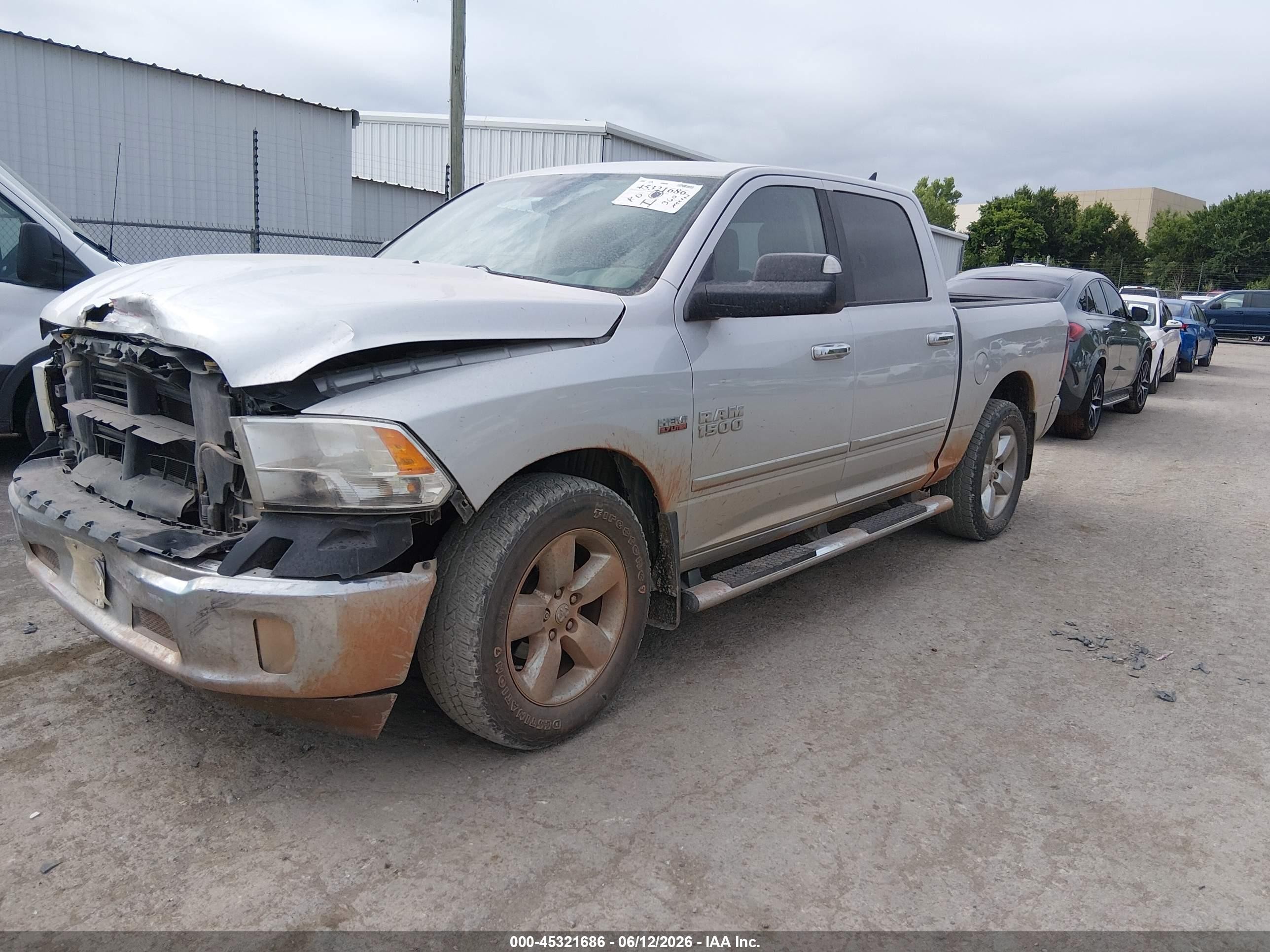 2015 Ram 1500 Big Horn Silver vin: 1C6RR7LT3FS765848