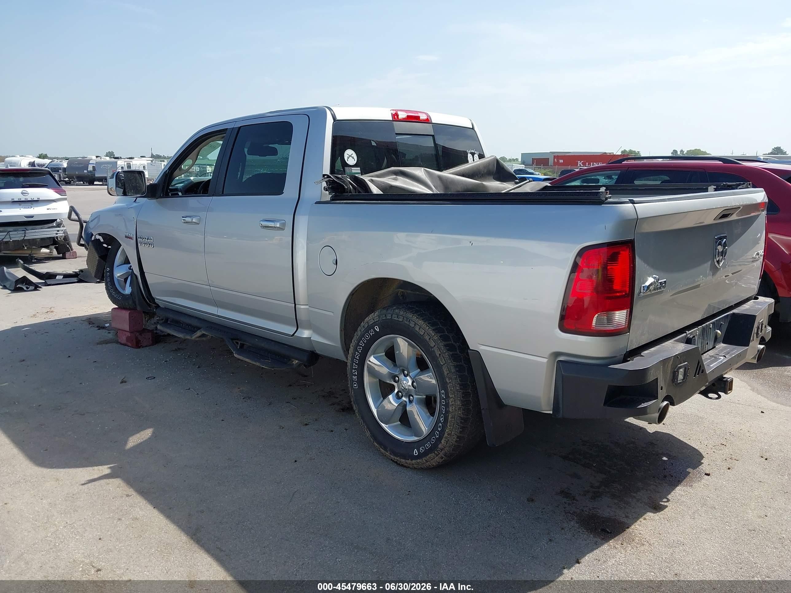 2014 Ram 1500 Big Horn Silver vin: 1C6RR7LT5ES309283