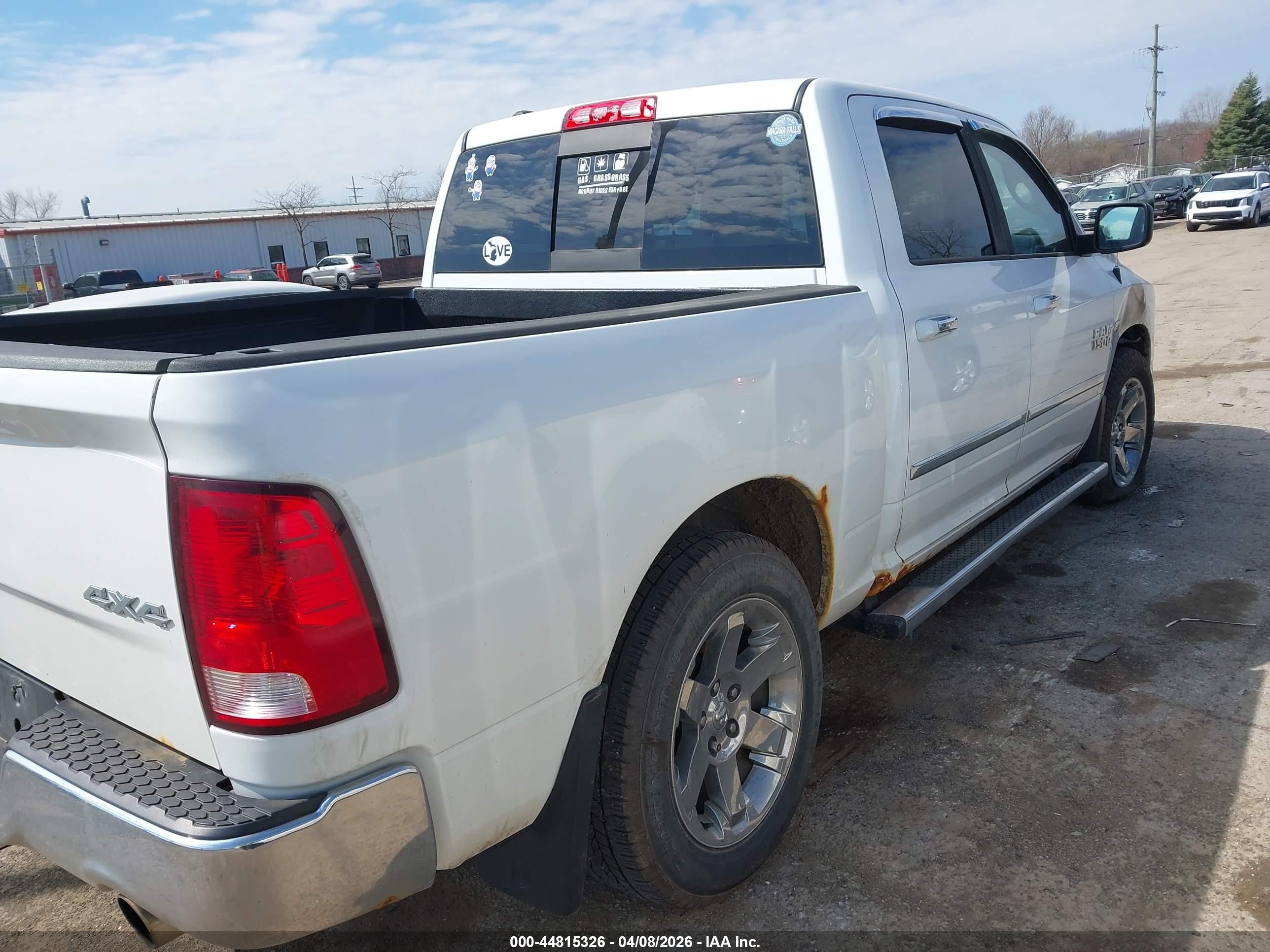 2015 Ram 1500 Slt White vin: 1C6RR7LT5FS536992