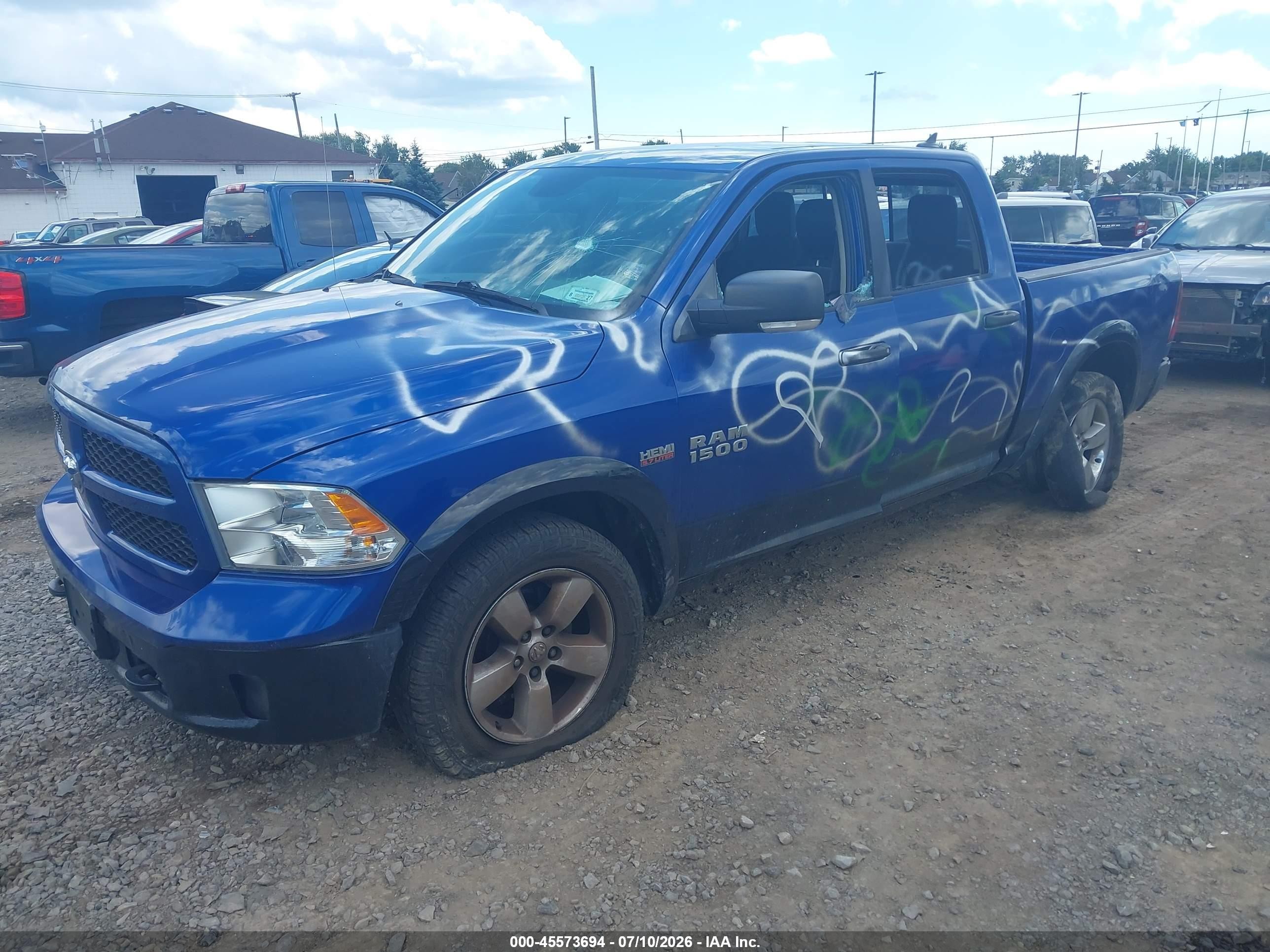2015 Ram 1500 Outdoorsman Blue vin: 1C6RR7LT5FS628376