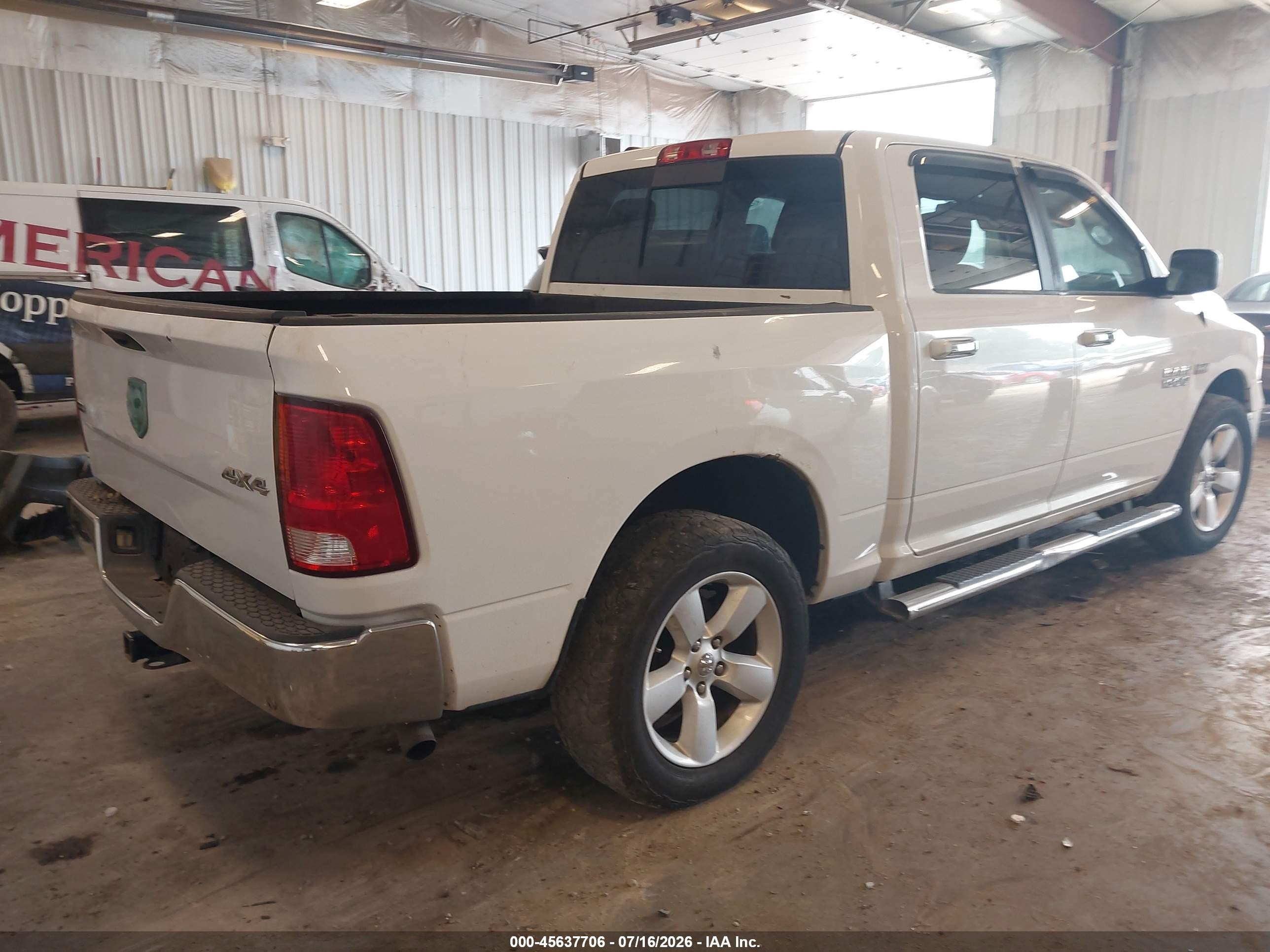 2015 Ram 1500 Slt White vin: 1C6RR7LT5FS707207