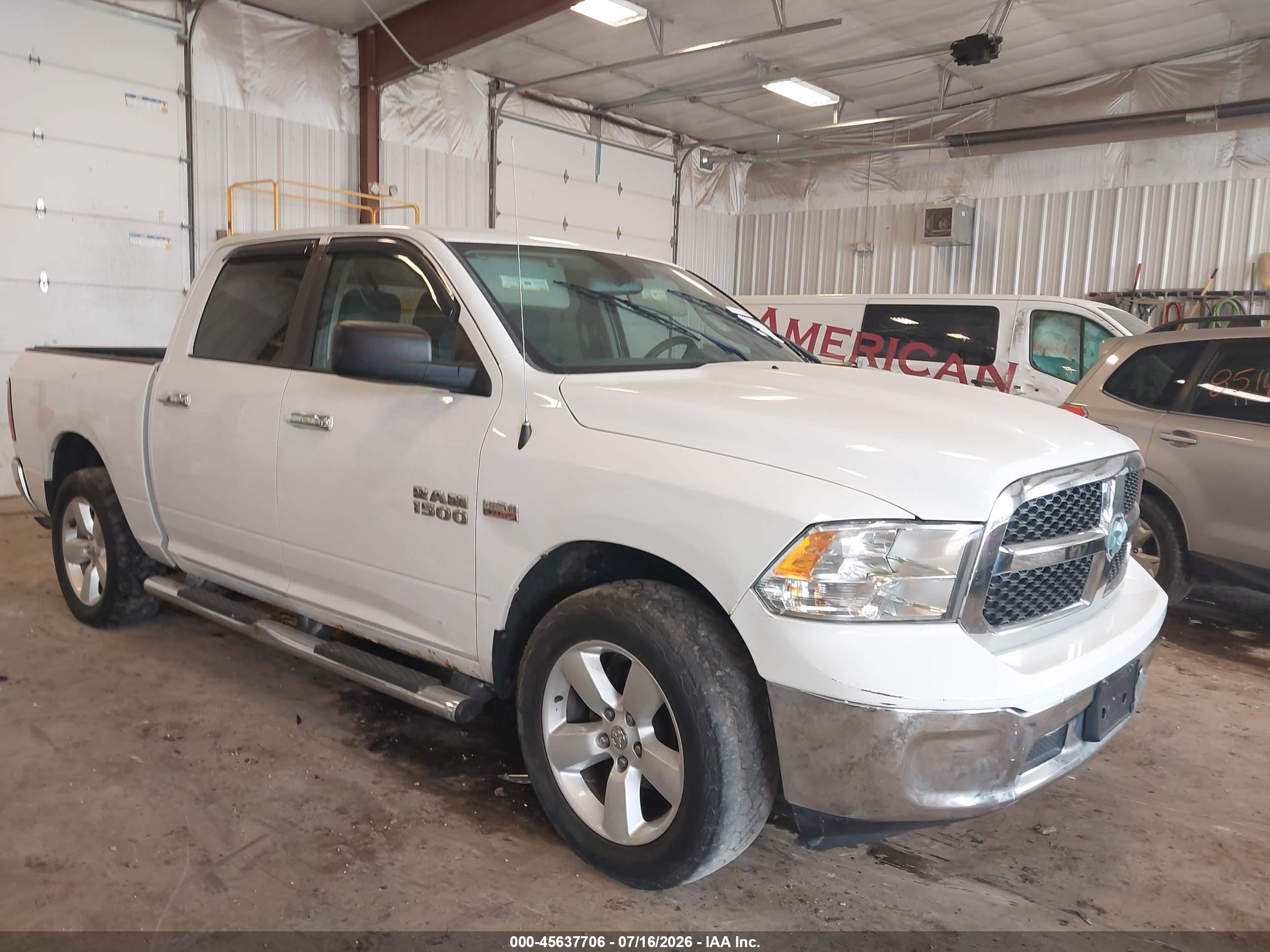 2015 Ram 1500 Slt Белый vin: 1C6RR7LT5FS707207