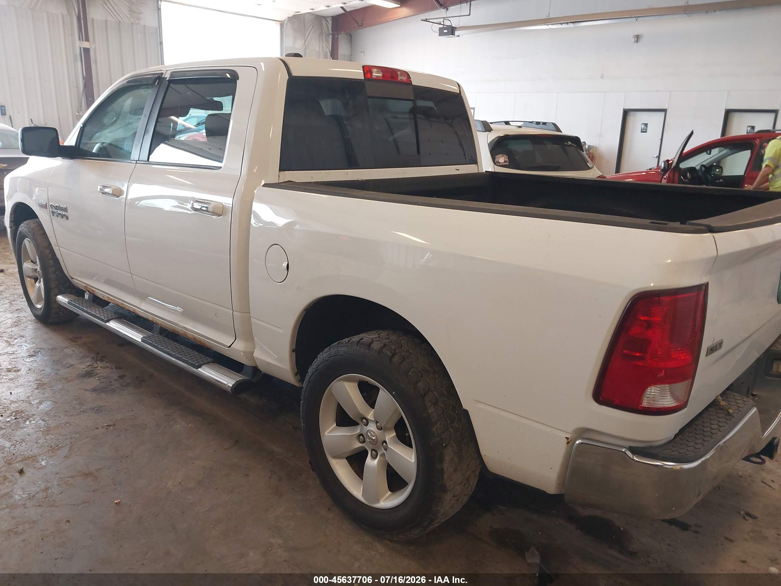 2015 Ram 1500 Slt White vin: 1C6RR7LT5FS707207