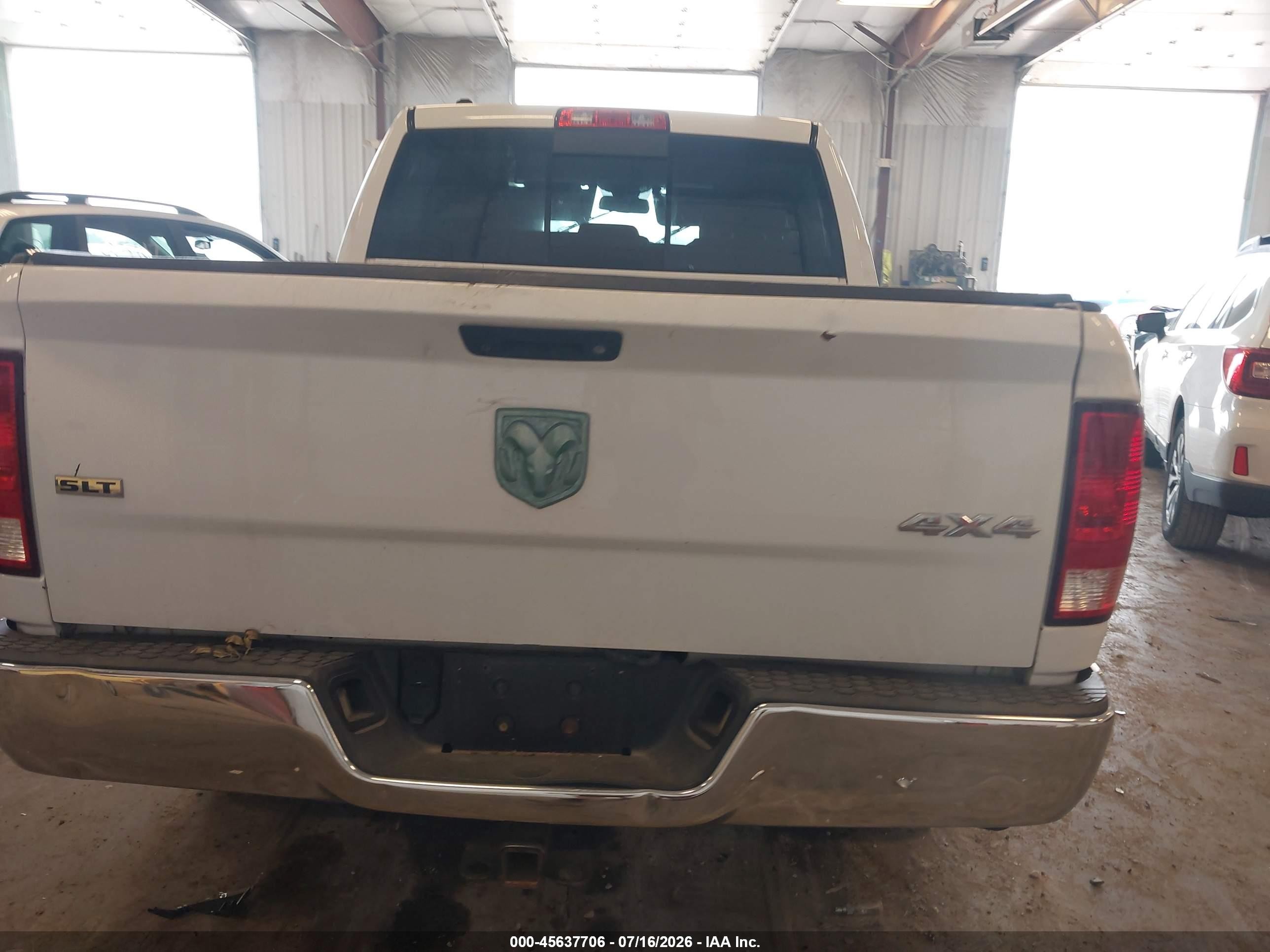 2015 Ram 1500 Slt White vin: 1C6RR7LT5FS707207