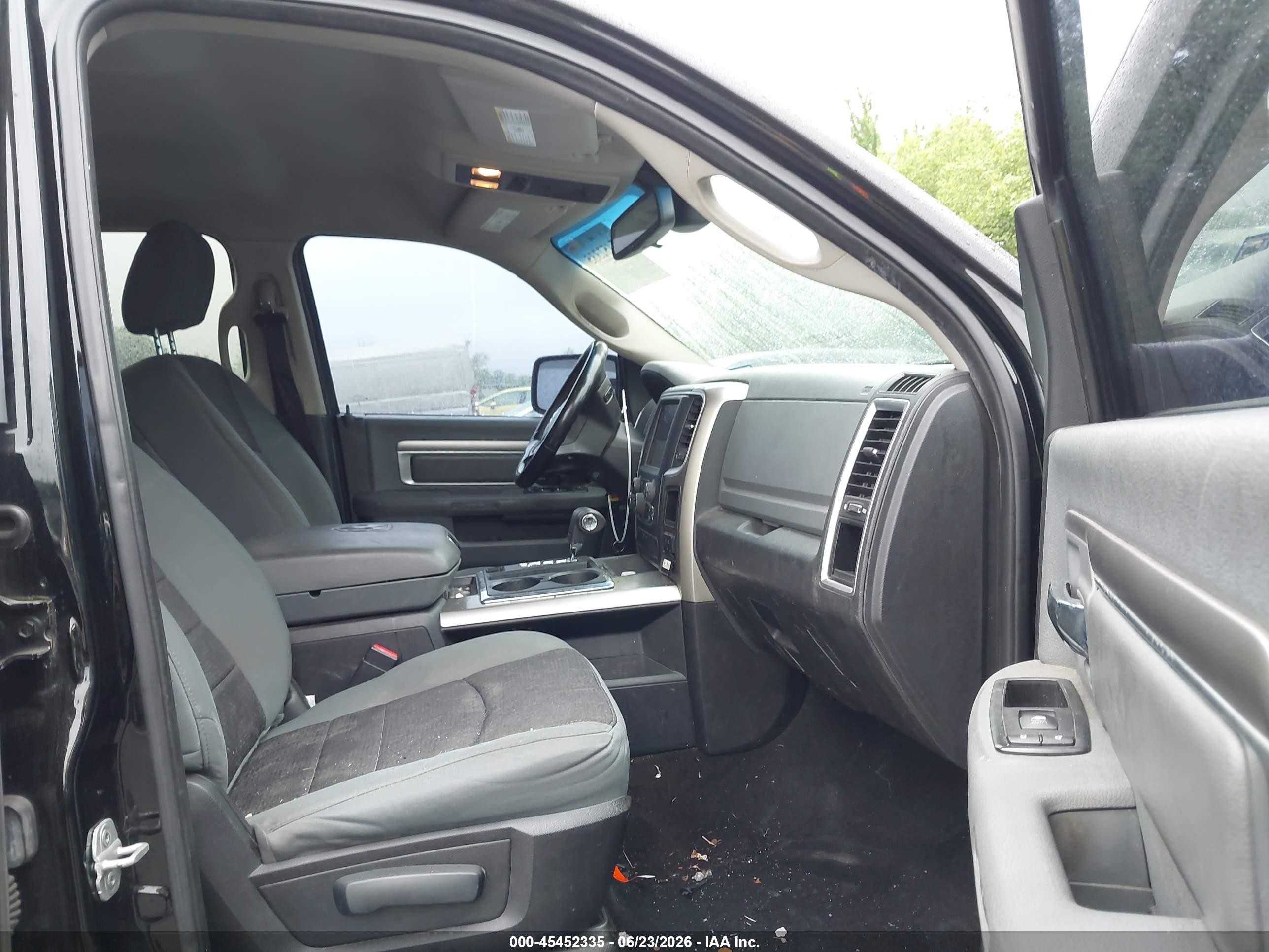 2013 Ram 1500 Big Horn Black vin: 1C6RR7LT6DS657463