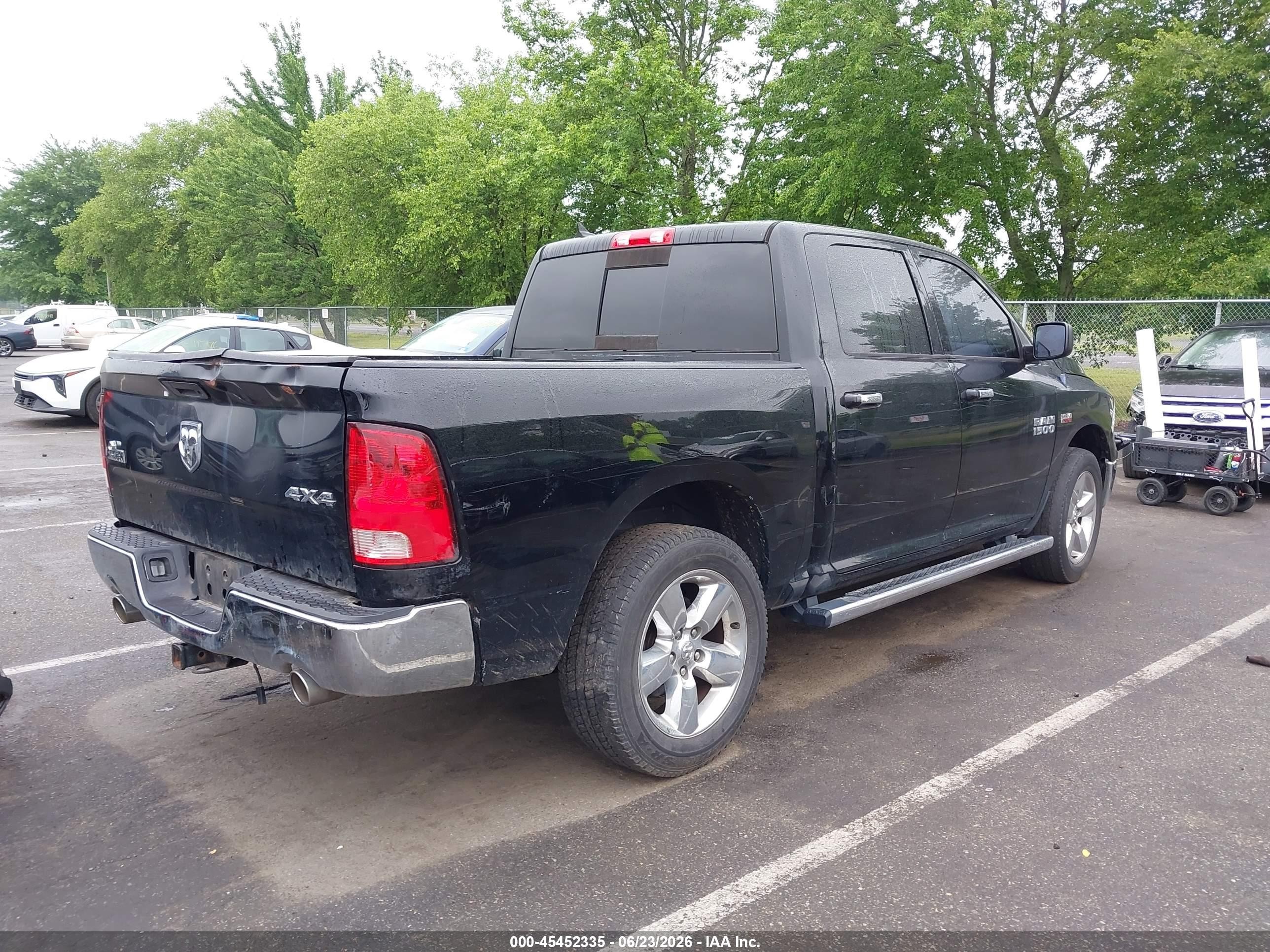 2013 Ram 1500 Big Horn Black vin: 1C6RR7LT6DS657463