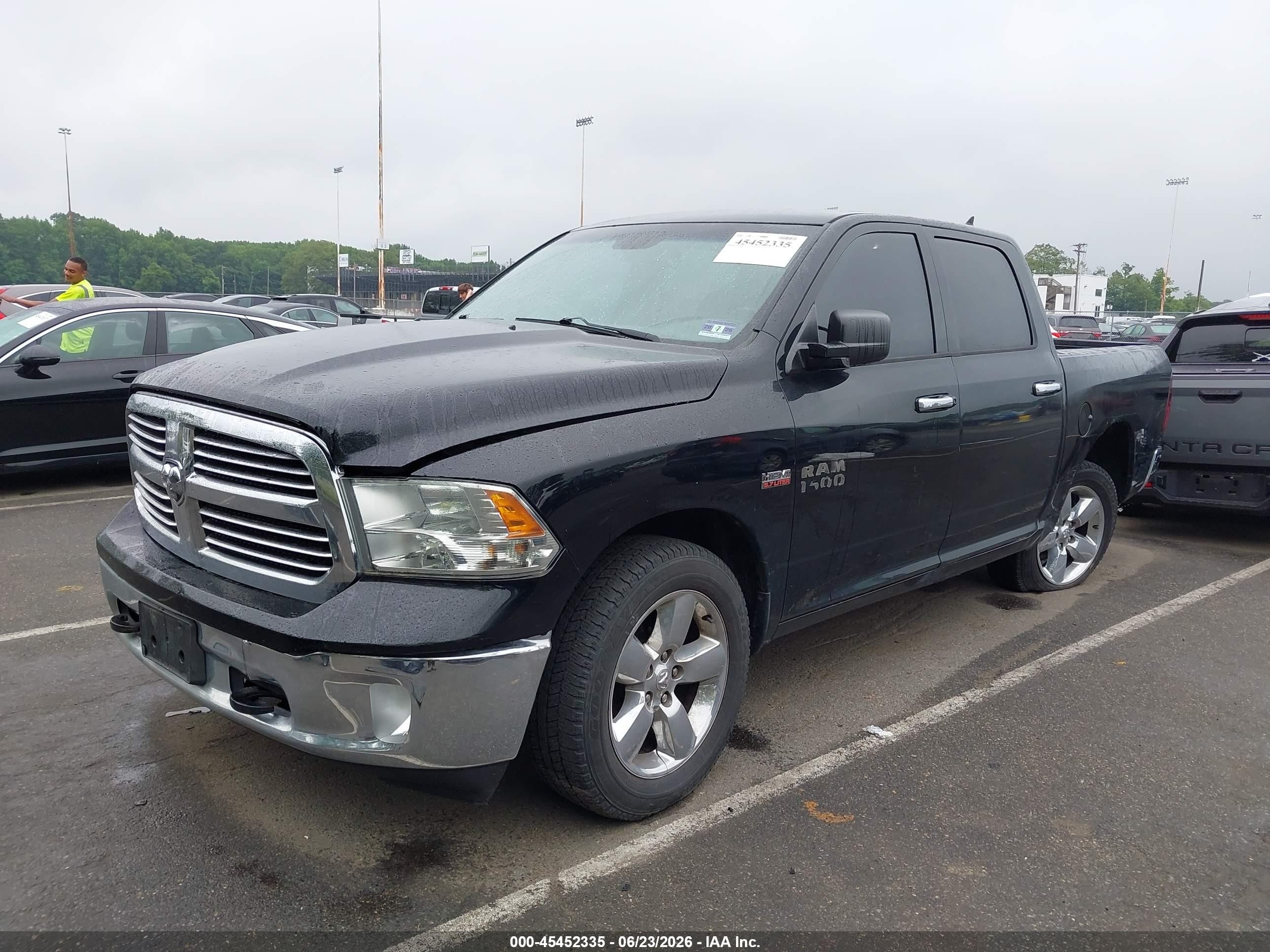 2013 Ram 1500 Big Horn Black vin: 1C6RR7LT6DS657463