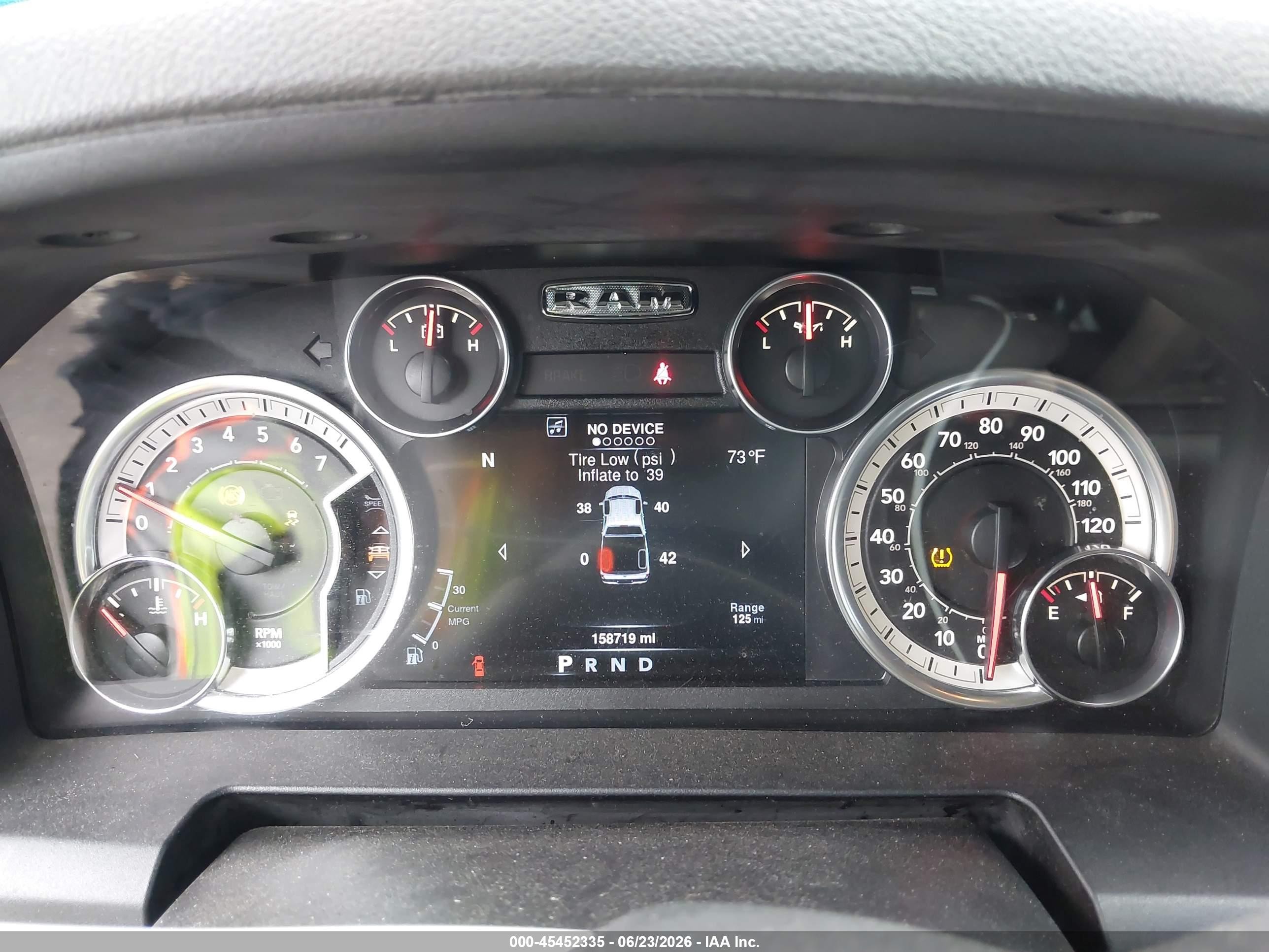 2013 Ram 1500 Big Horn Black vin: 1C6RR7LT6DS657463