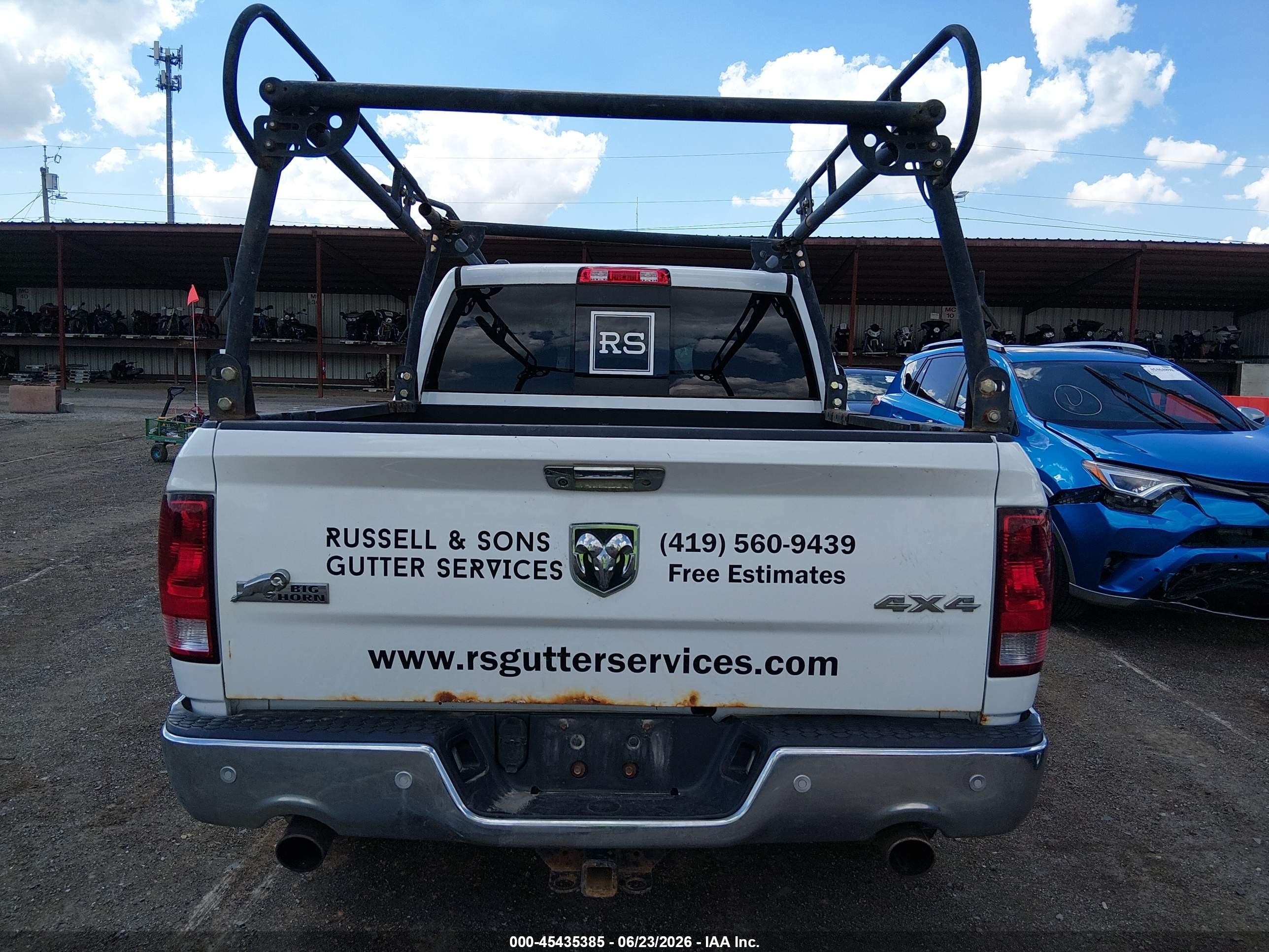 2014 Ram 1500   Белый vin: 1C6RR7LT6ES152833