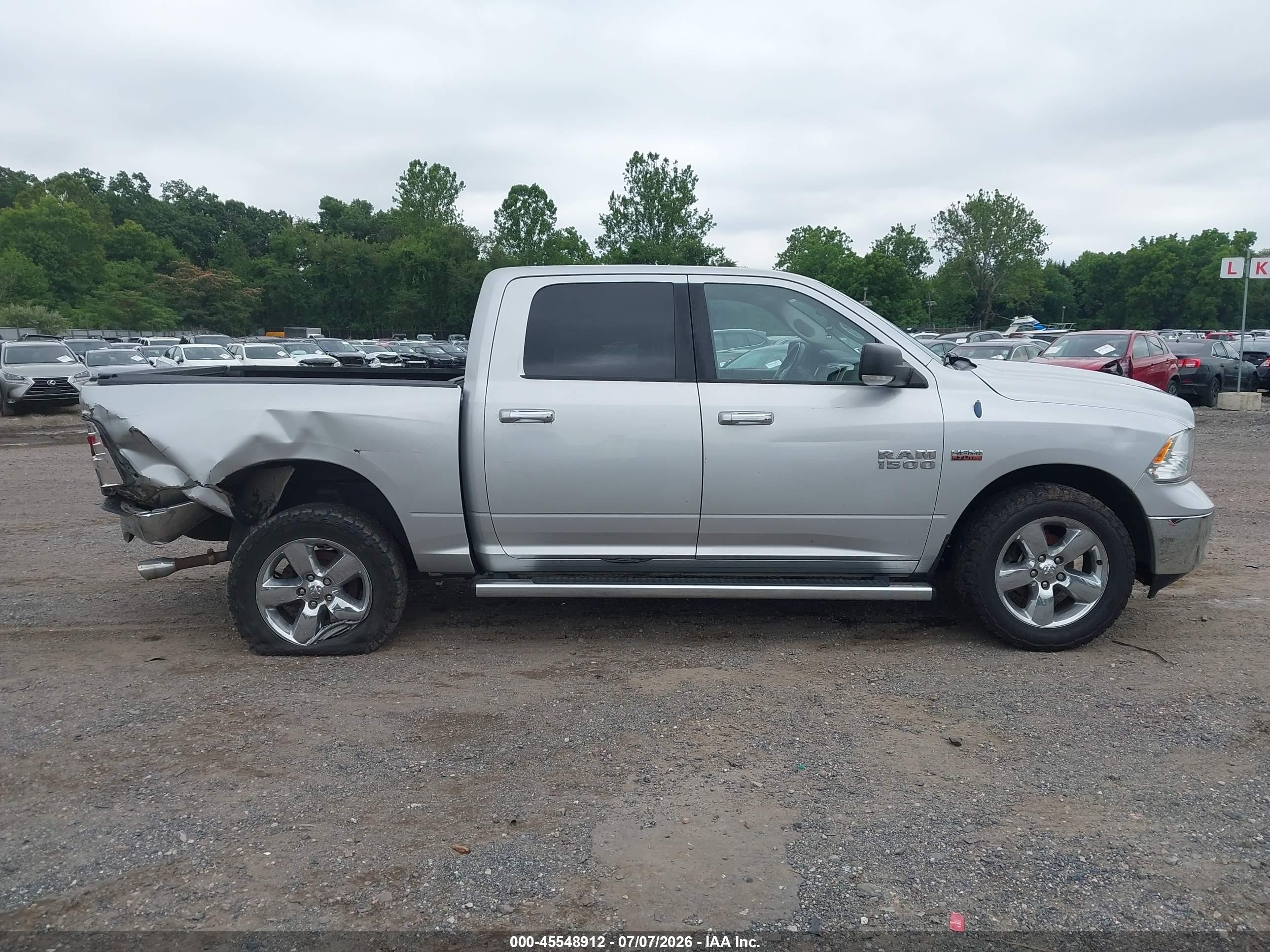 2013 Ram 1500 Big Horn Silver vin: 1C6RR7LT7DS576259