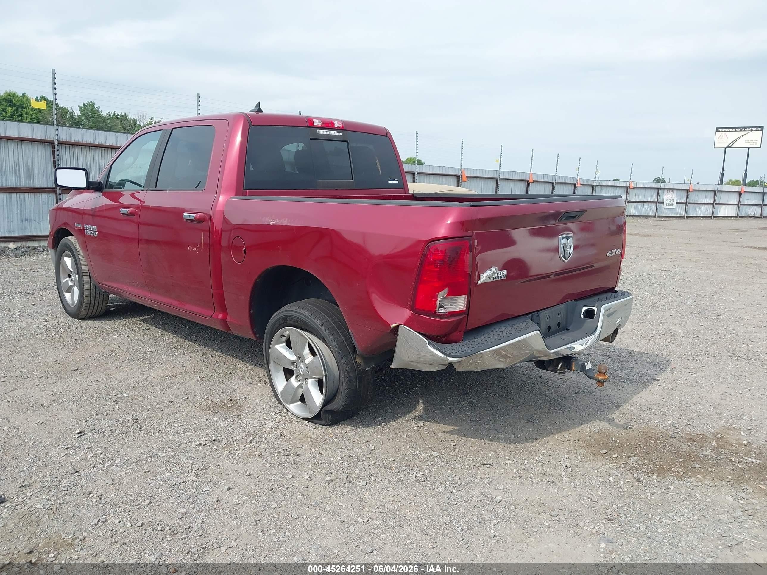 2014 Ram 1500 Big Horn Maroon vin: 1C6RR7LT7ES284600