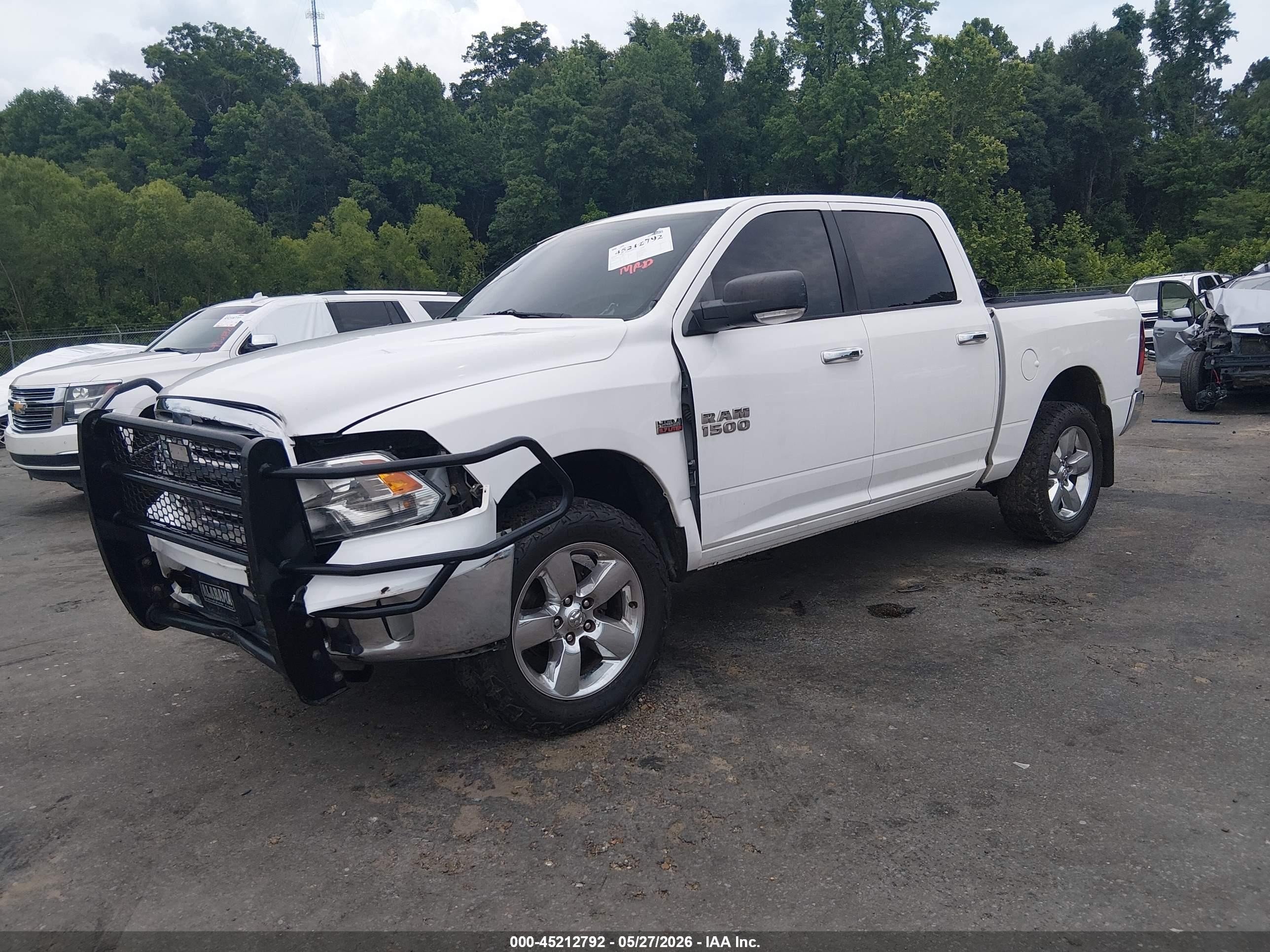 2014 Ram 1500 Big Horn White vin: 1C6RR7LT7ES436844