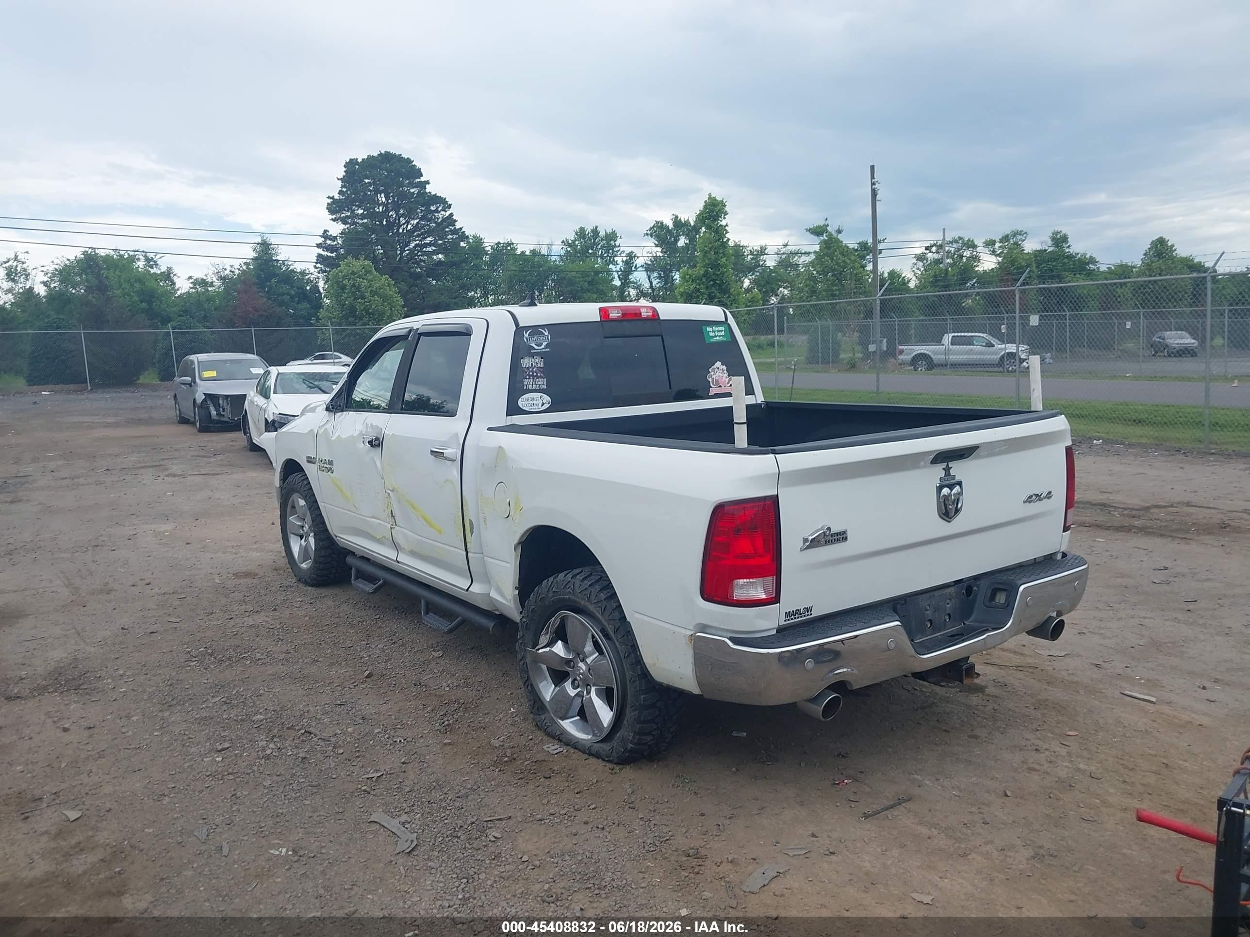 2015 Ram 1500 Big Horn White vin: 1C6RR7LT7FS611918