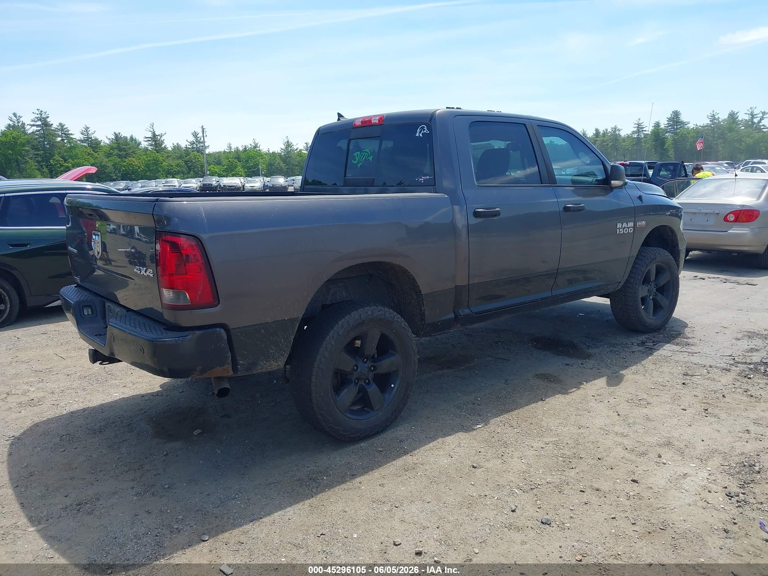 2015 Ram 1500 Outdoorsman Gray vin: 1C6RR7LT7FS626435