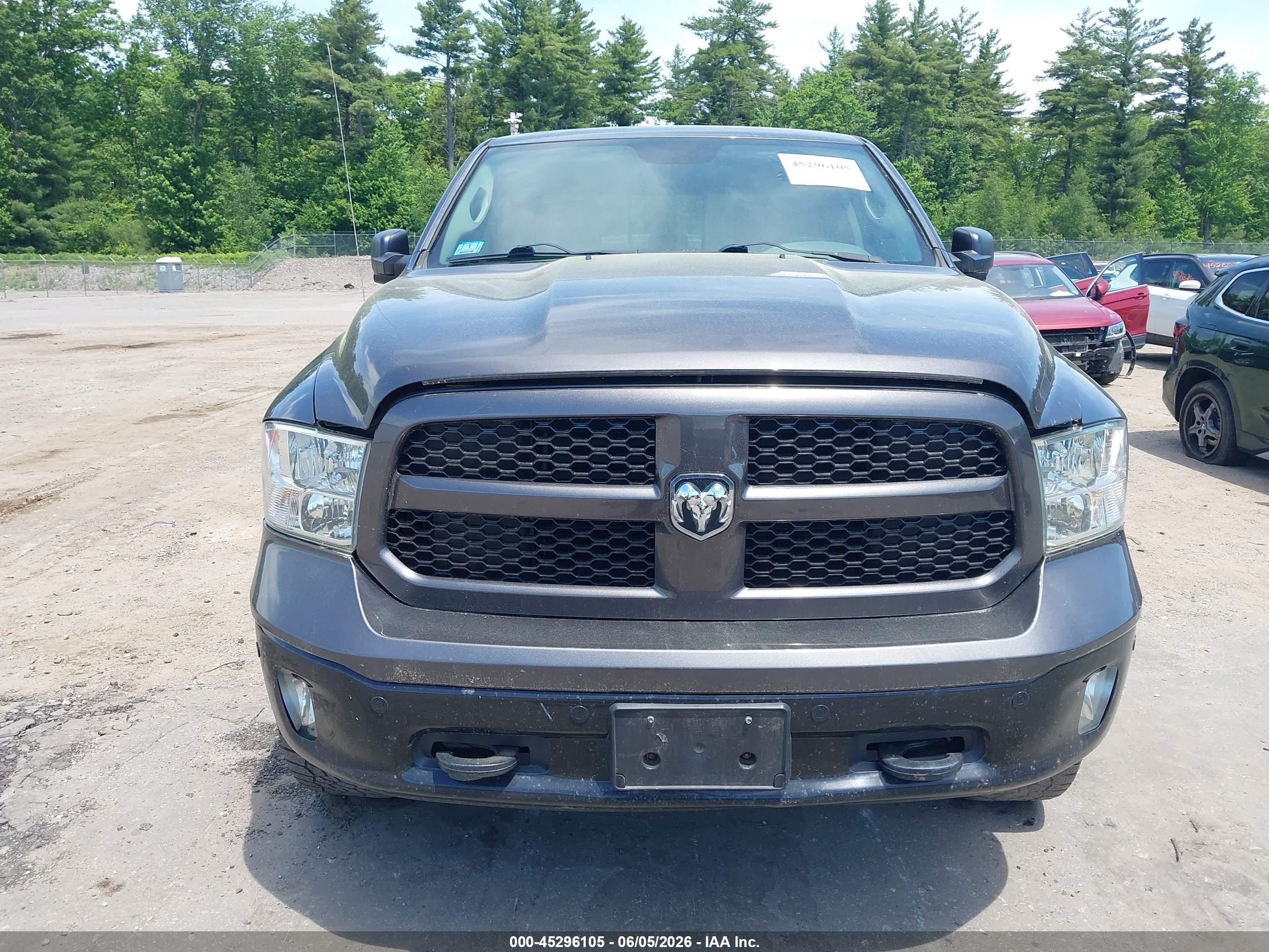 2015 Ram 1500 Outdoorsman Gray vin: 1C6RR7LT7FS626435