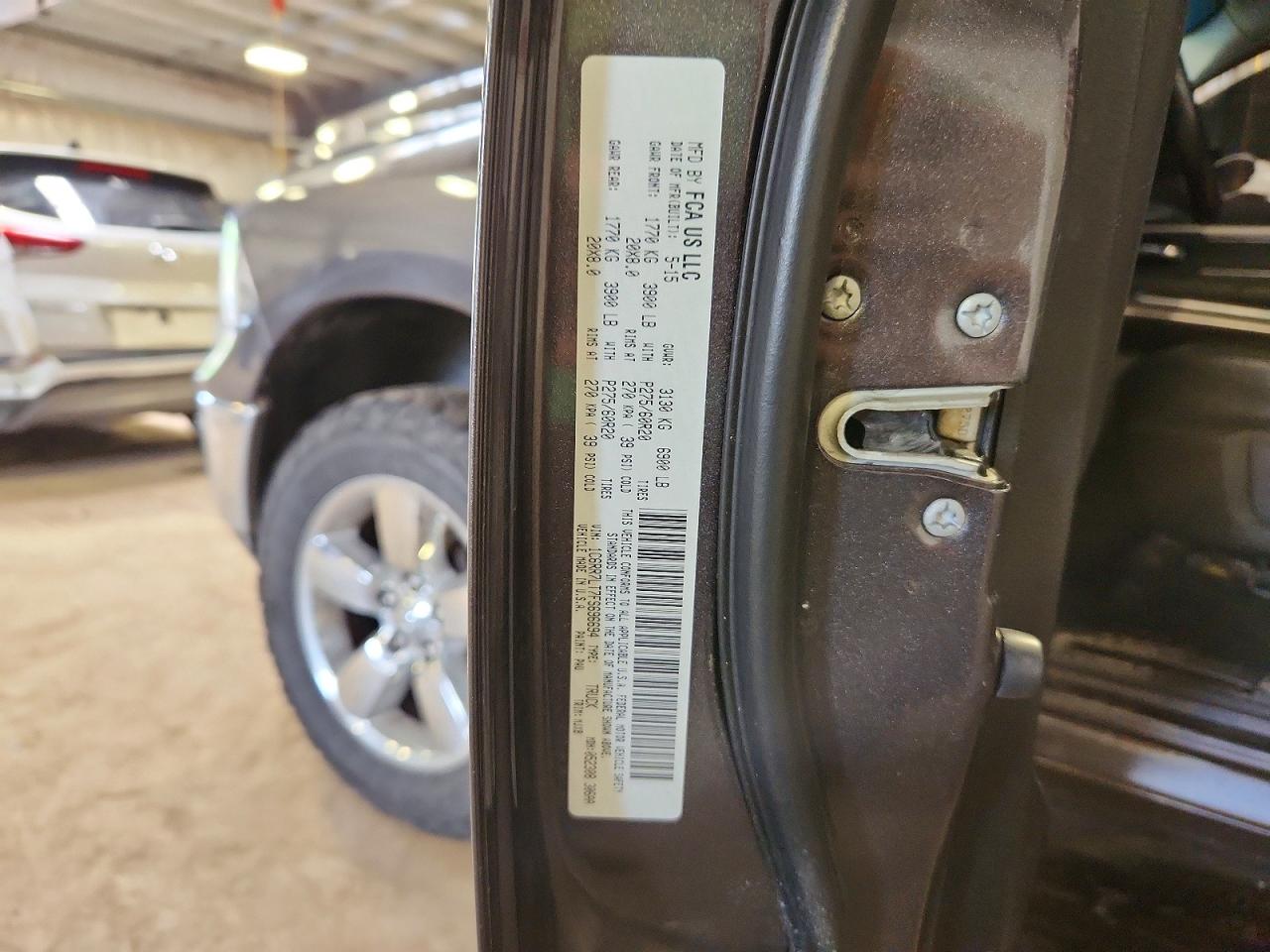 2015 Ram 1500 Slt Угольный vin: 1C6RR7LT7FS696694