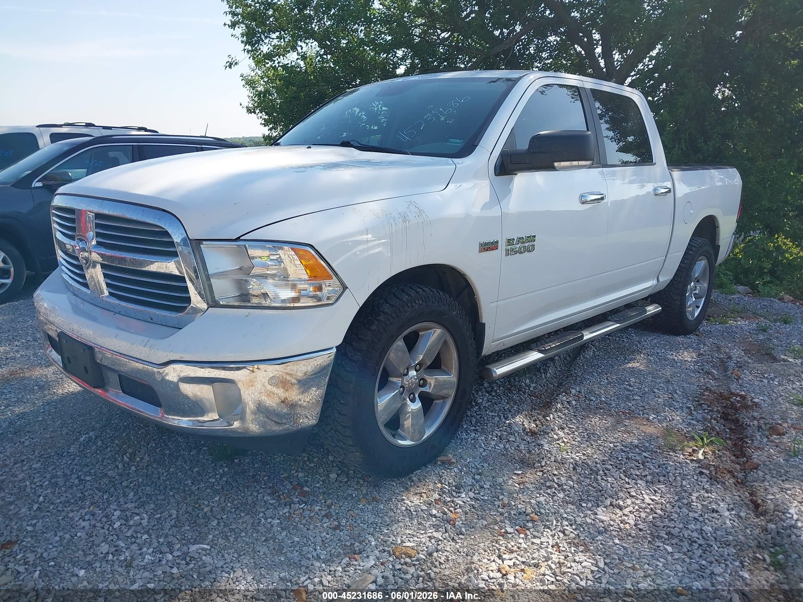 2014 Ram 1500 Big Horn White vin: 1C6RR7LT8ES193674