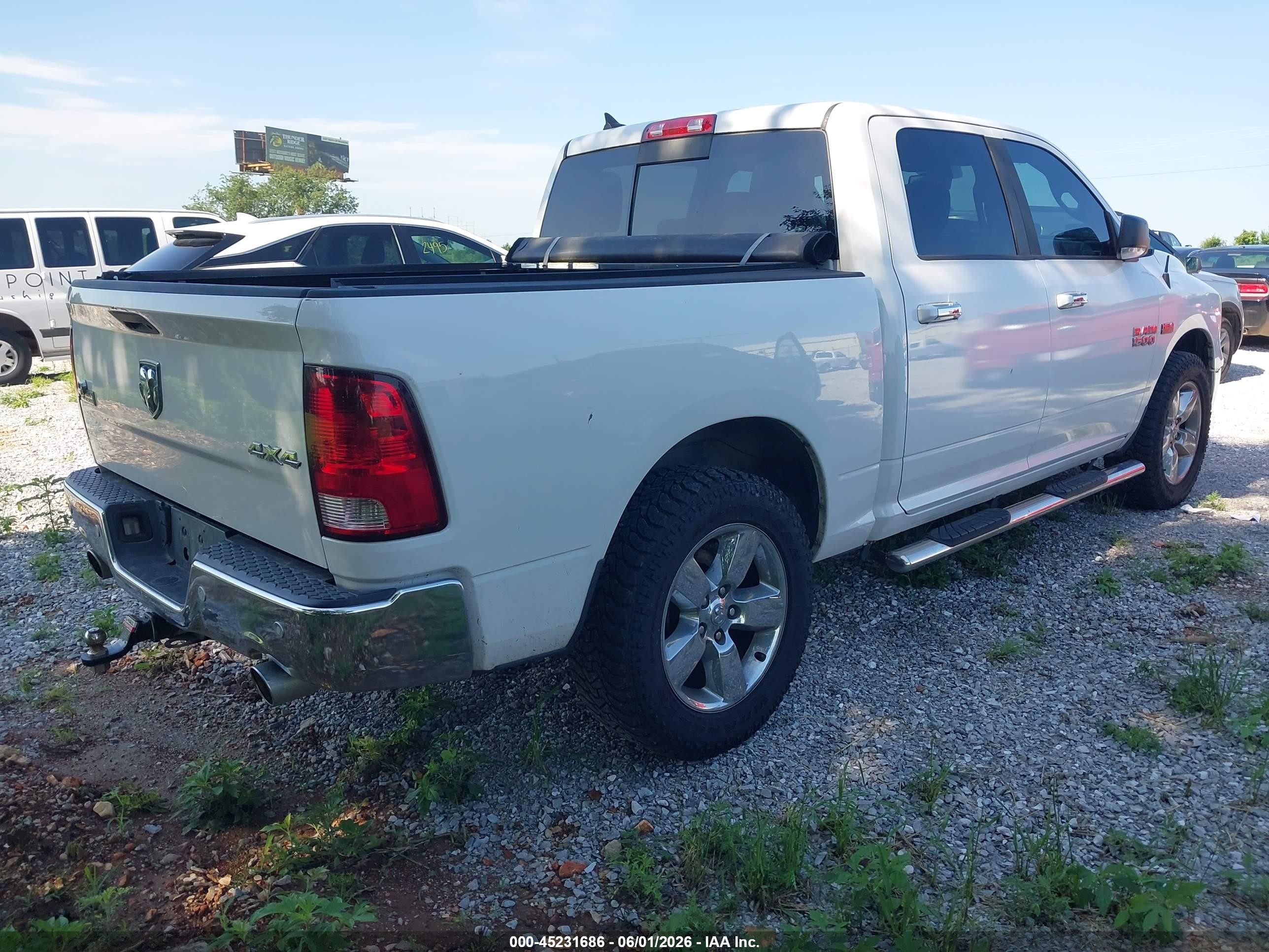 2014 Ram 1500 Big Horn White vin: 1C6RR7LT8ES193674