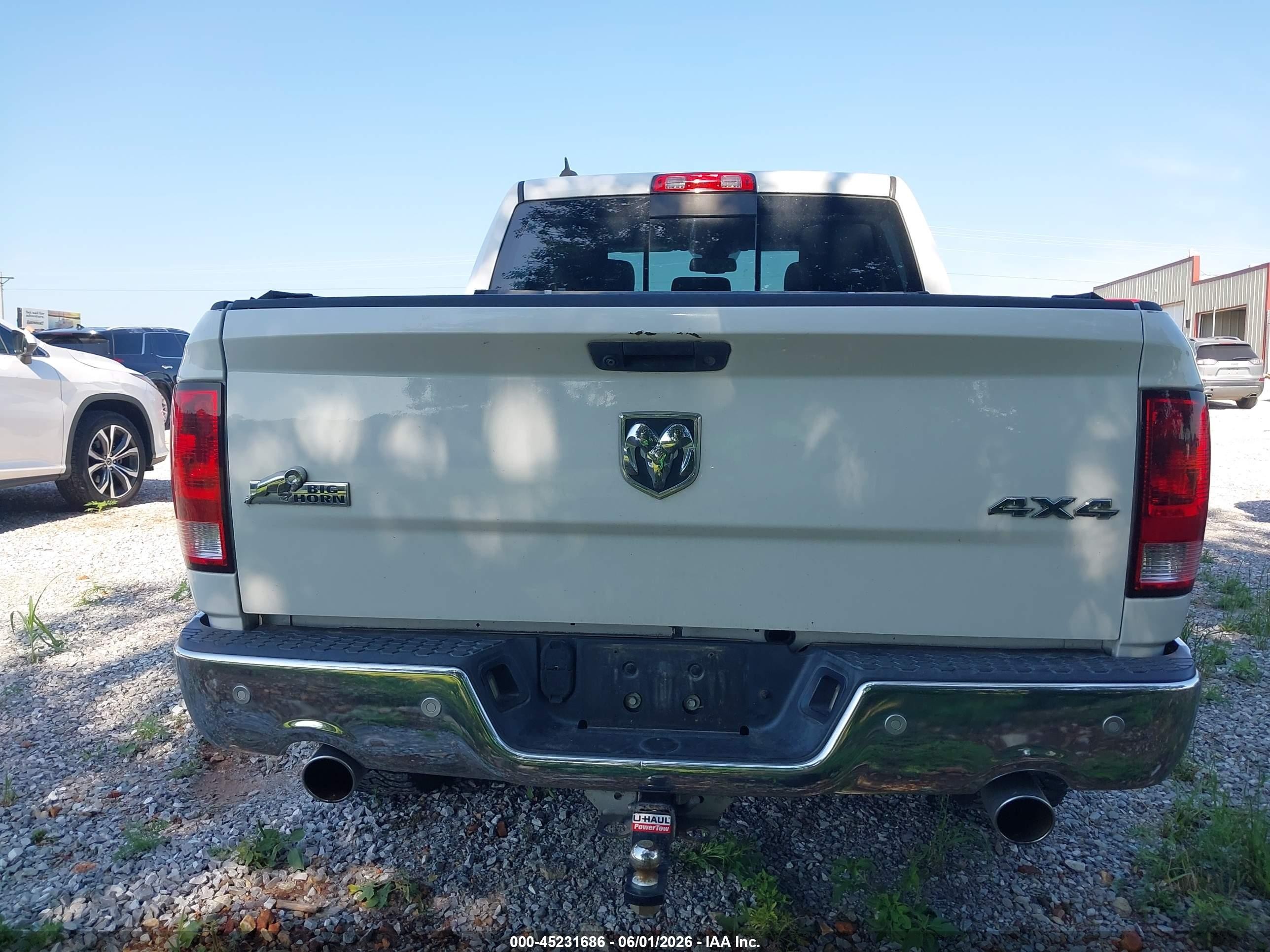 2014 Ram 1500 Big Horn White vin: 1C6RR7LT8ES193674