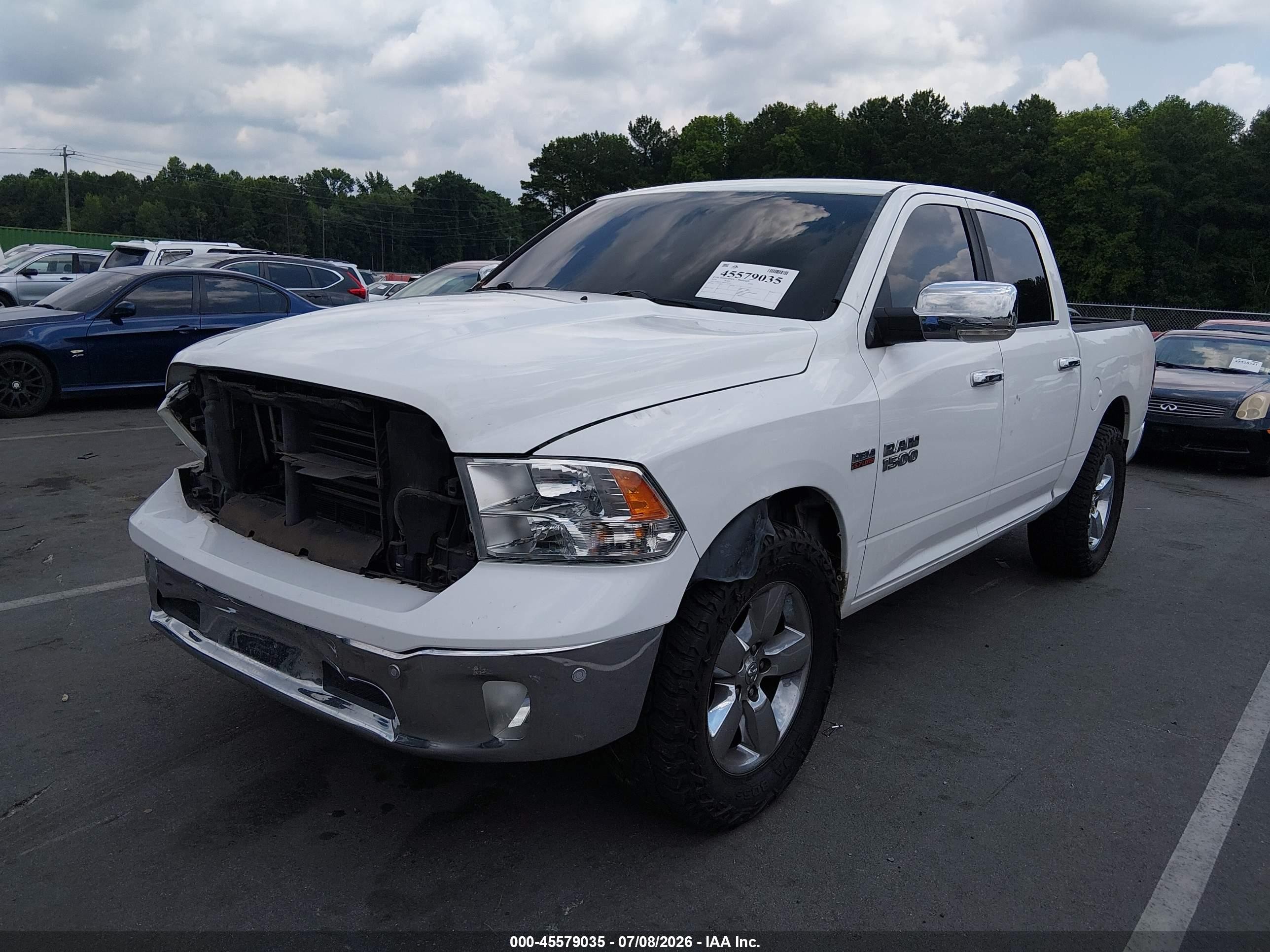 2014 Ram 1500 Big Horn White vin: 1C6RR7LT8ES232554