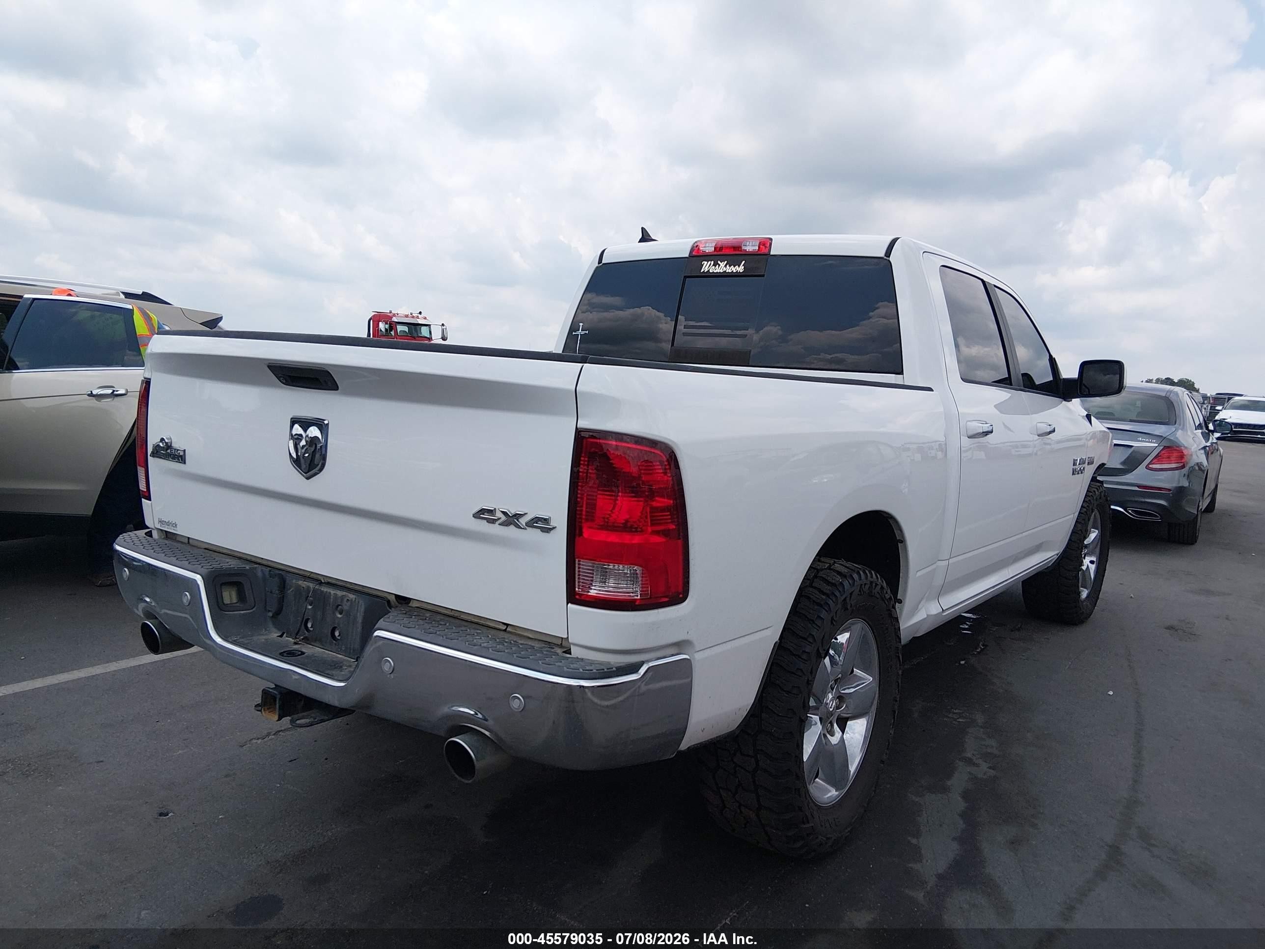 2014 Ram 1500 Big Horn White vin: 1C6RR7LT8ES232554