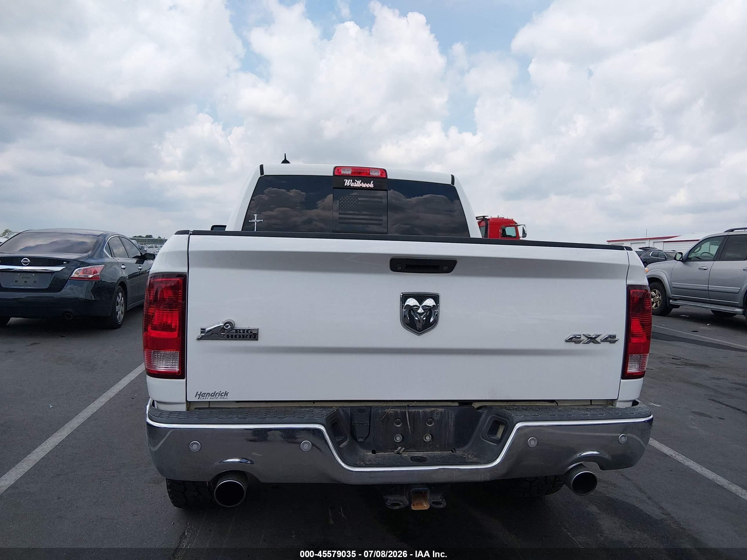 2014 Ram 1500 Big Horn White vin: 1C6RR7LT8ES232554