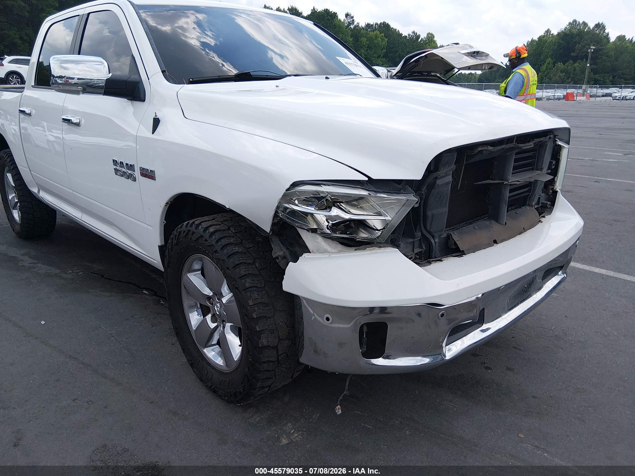 2014 Ram 1500 Big Horn White vin: 1C6RR7LT8ES232554