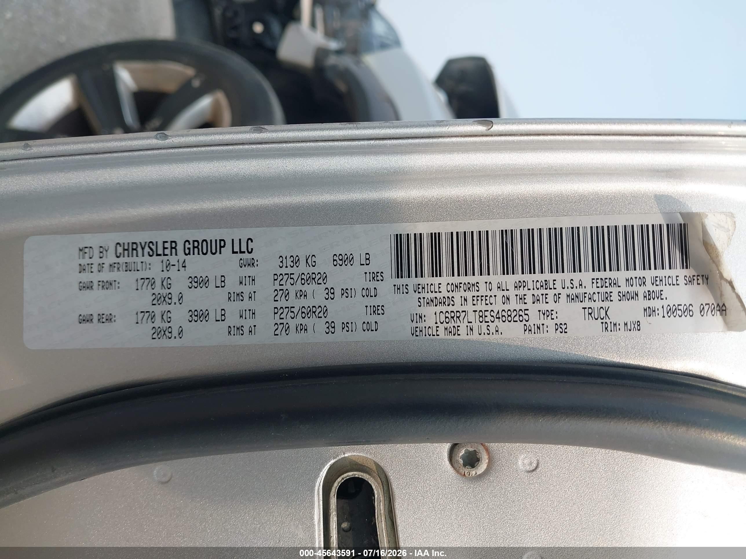 2014 Ram 1500 Big Horn Серебряный vin: 1C6RR7LT8ES468265