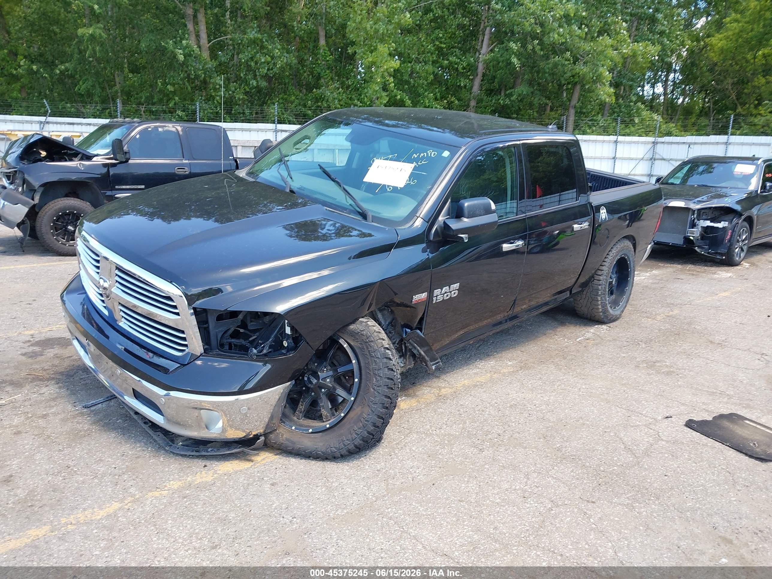2015 Ram 1500 Big Horn Black vin: 1C6RR7LT8FS759477