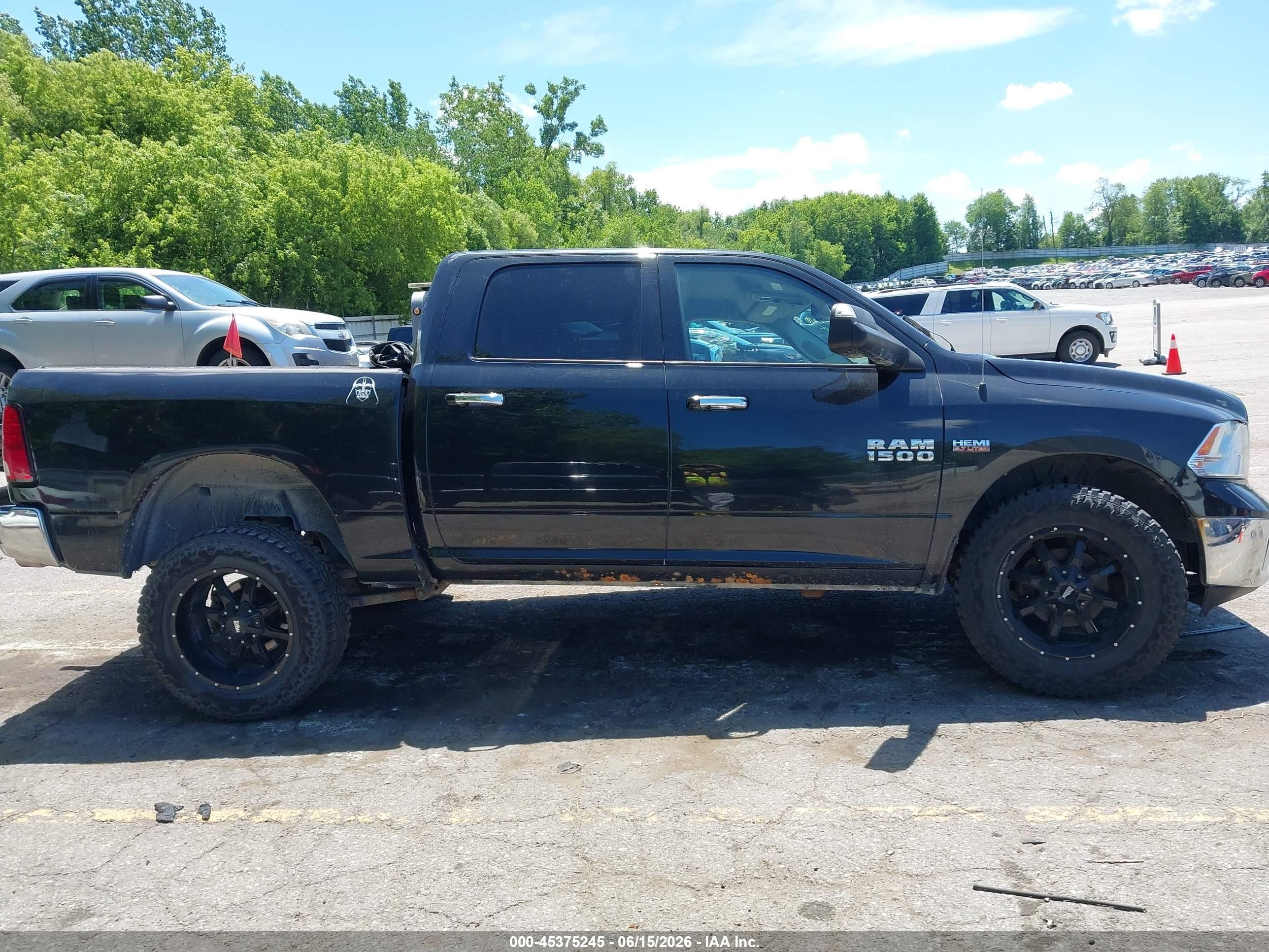 2015 Ram 1500 Big Horn Black vin: 1C6RR7LT8FS759477