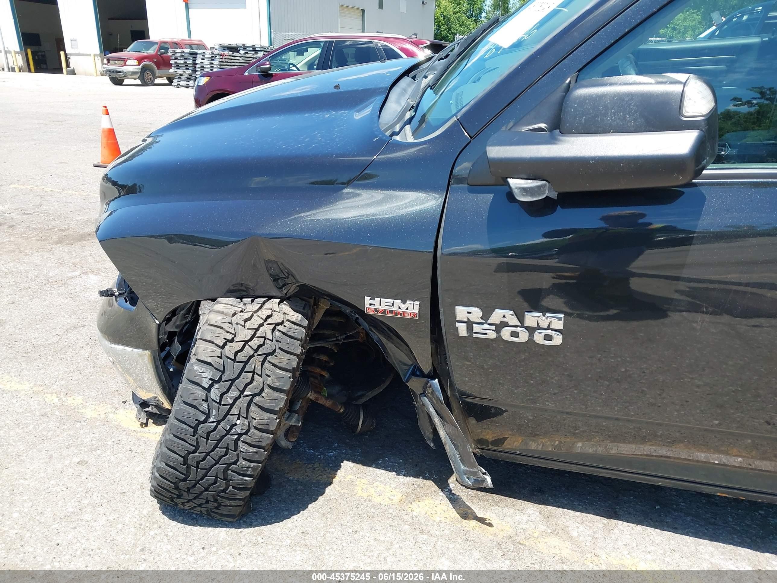 2015 Ram 1500 Big Horn Black vin: 1C6RR7LT8FS759477