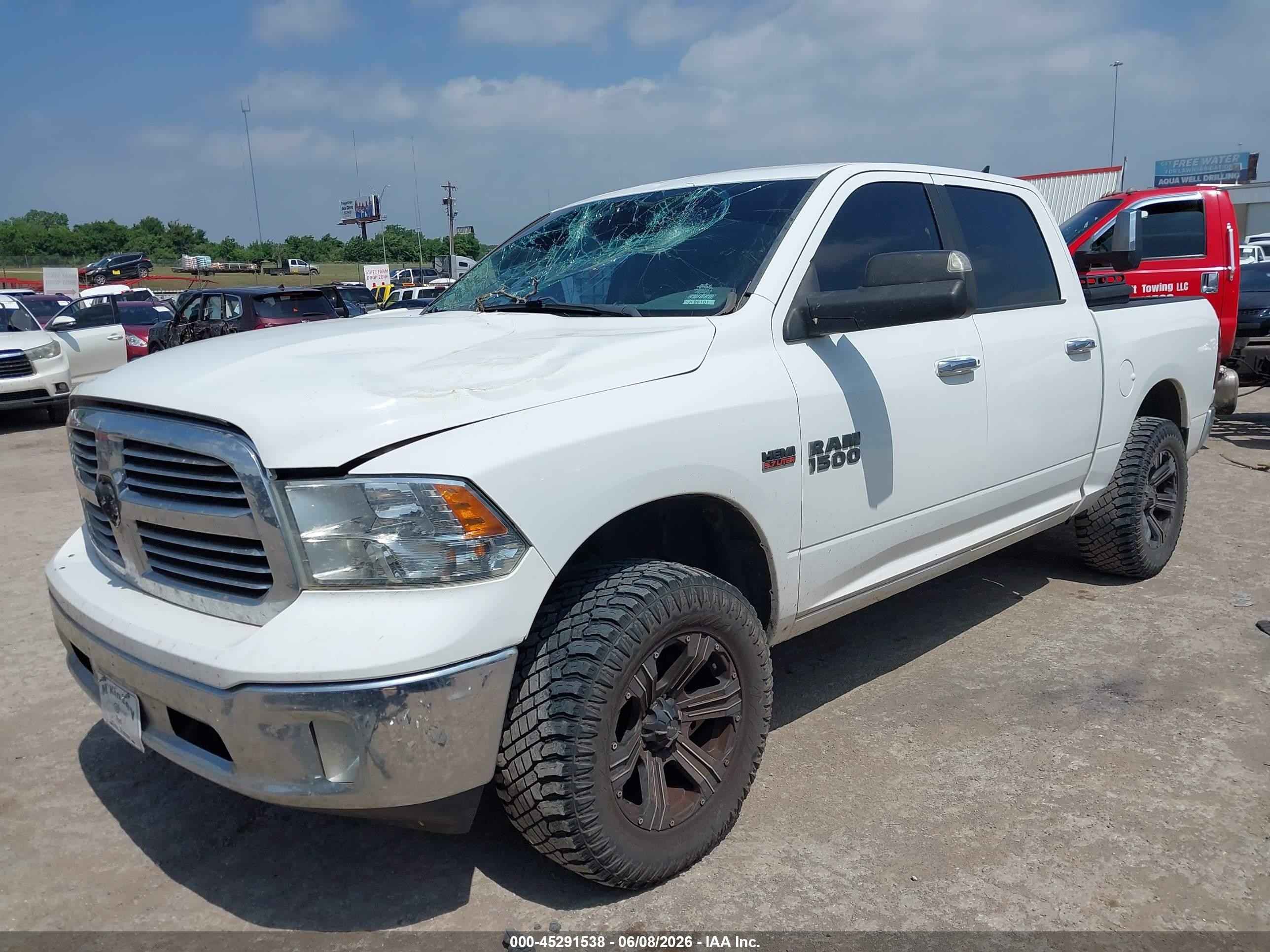 2013 Ram 1500 Big Horn White vin: 1C6RR7LT9DS616647