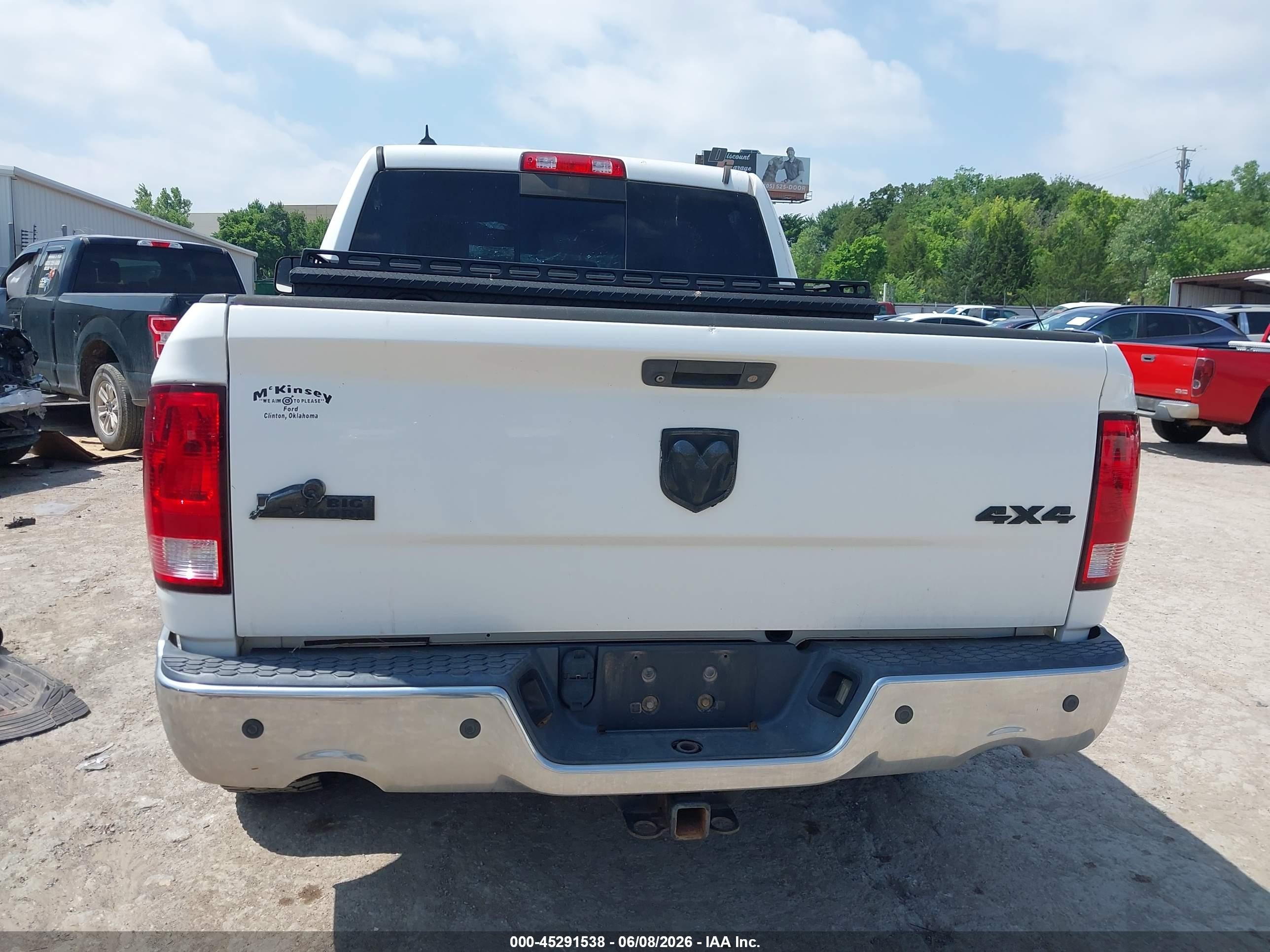 2013 Ram 1500 Big Horn White vin: 1C6RR7LT9DS616647
