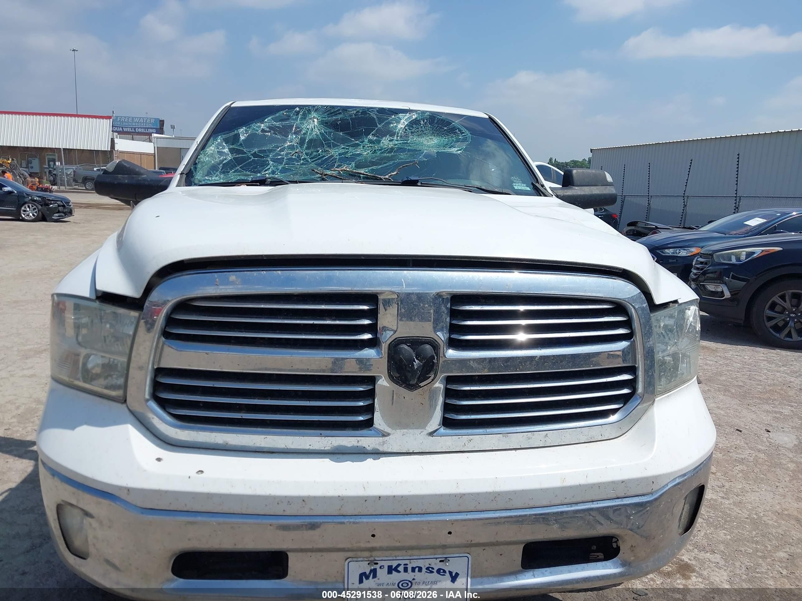 2013 Ram 1500 Big Horn White vin: 1C6RR7LT9DS616647