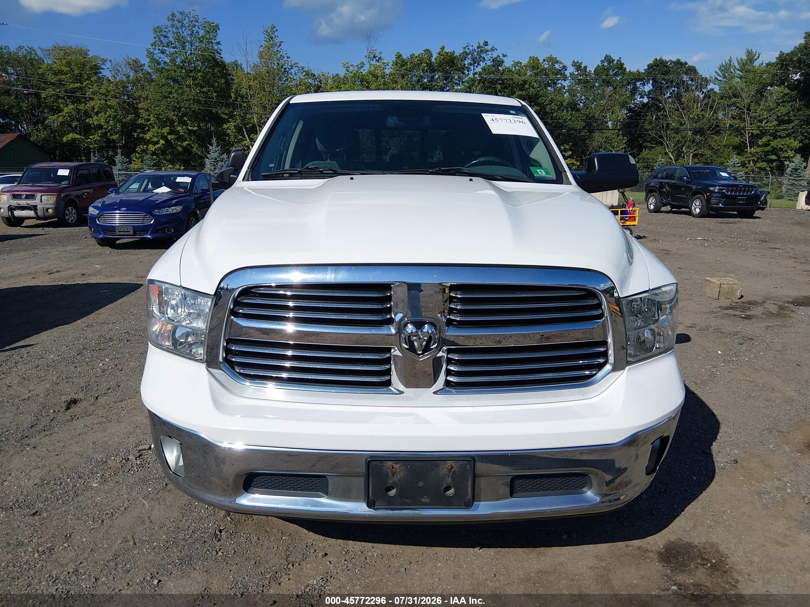 2014 Ram 1500 Big Horn White vin: 1C6RR7LT9ES375075