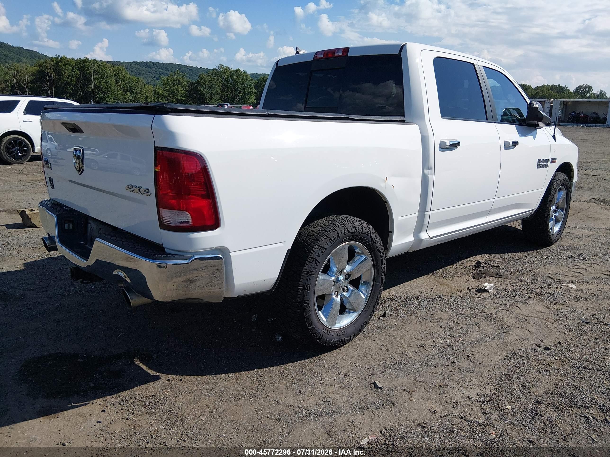 2014 Ram 1500 Big Horn White vin: 1C6RR7LT9ES375075
