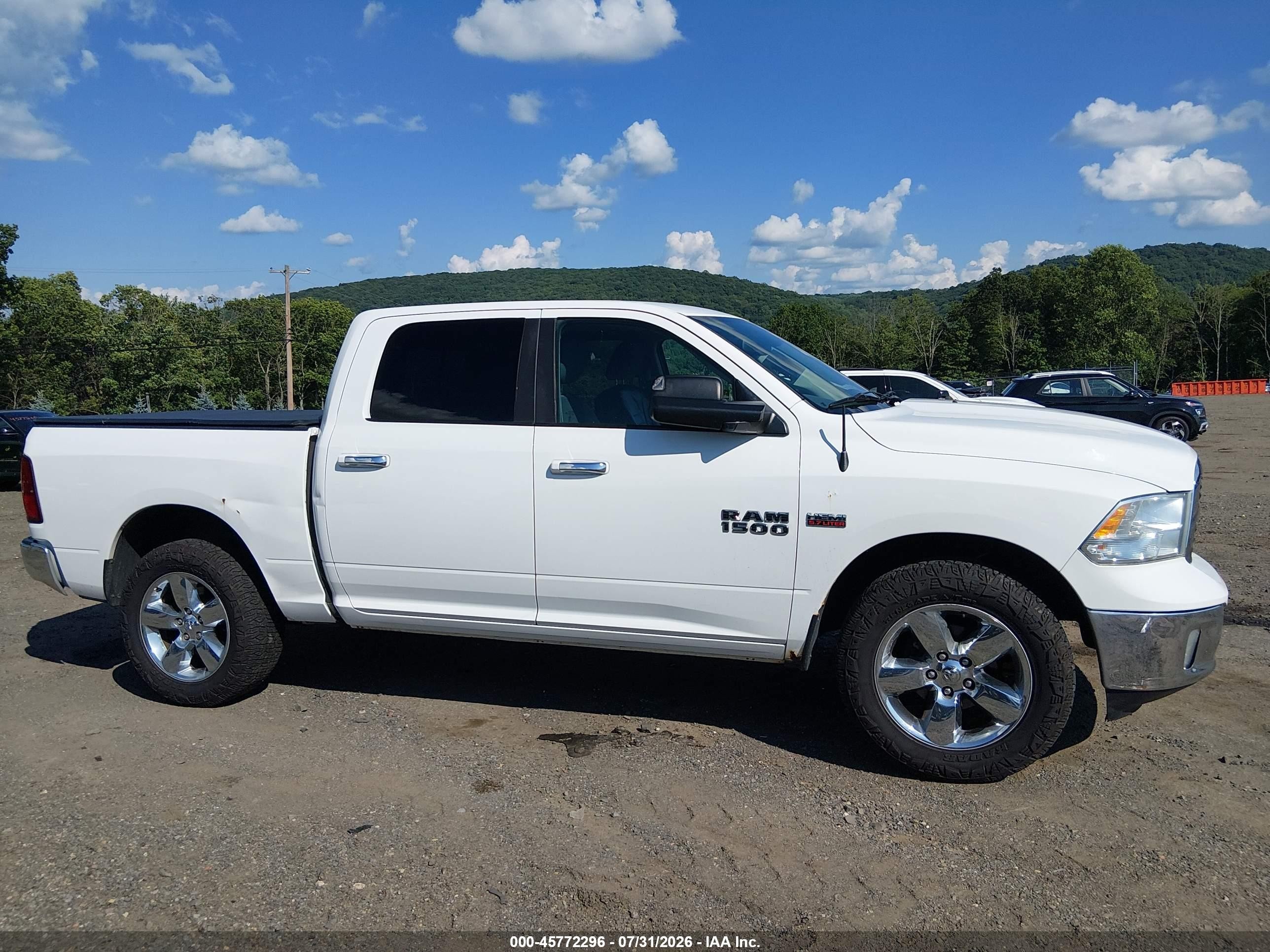 2014 Ram 1500 Big Horn White vin: 1C6RR7LT9ES375075