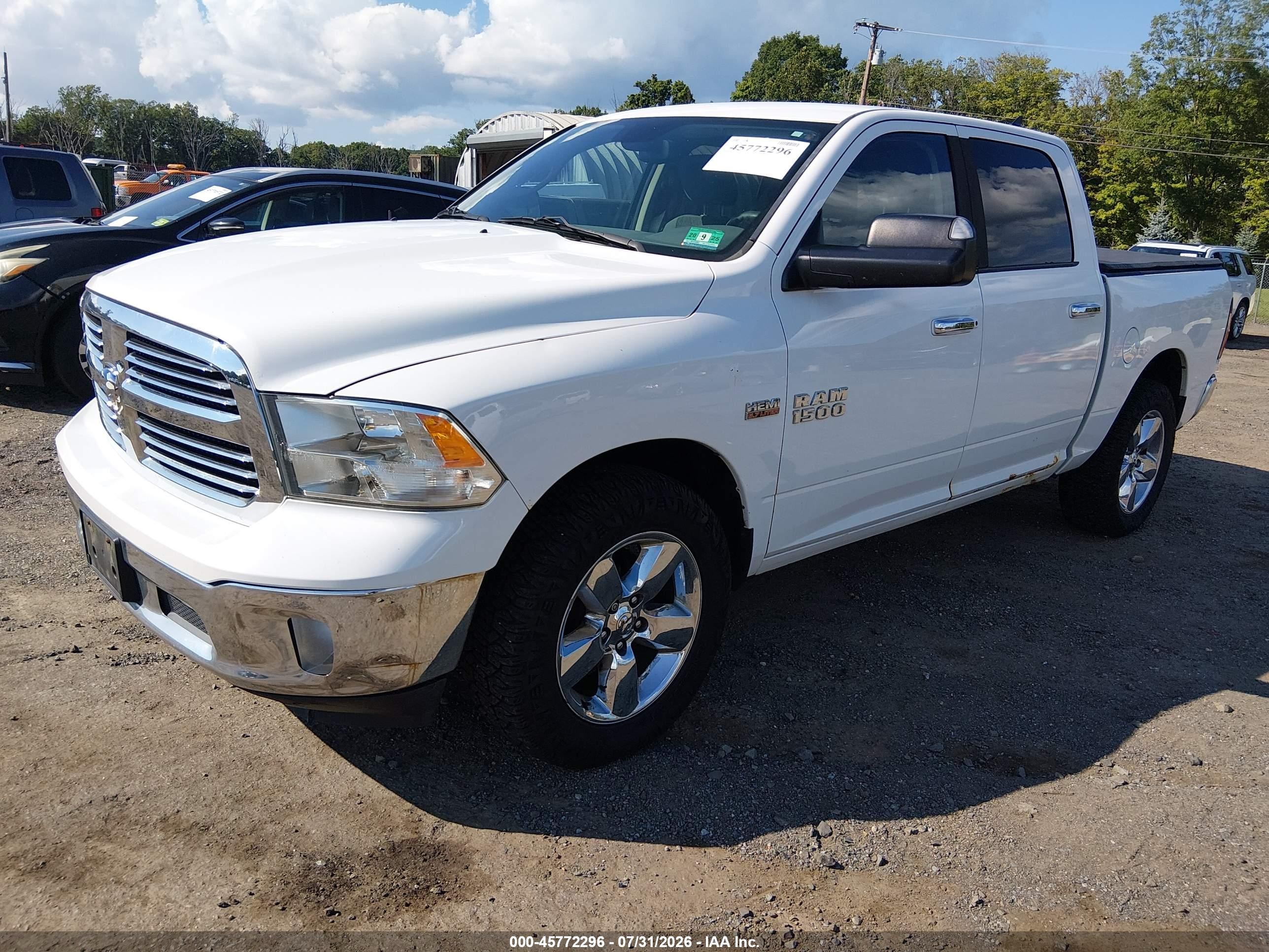 2014 Ram 1500 Big Horn White vin: 1C6RR7LT9ES375075