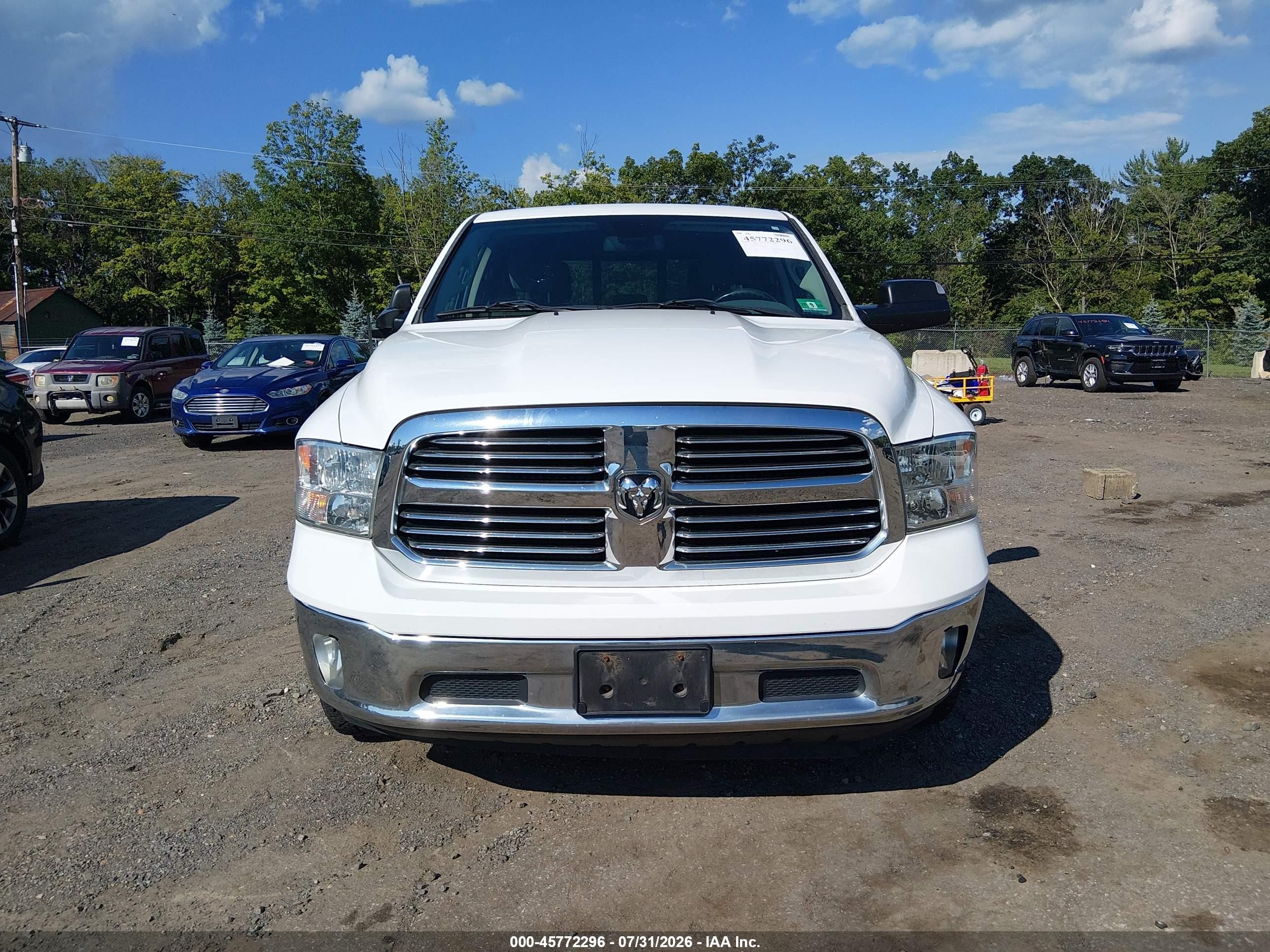 2014 Ram 1500 Big Horn White vin: 1C6RR7LT9ES375075