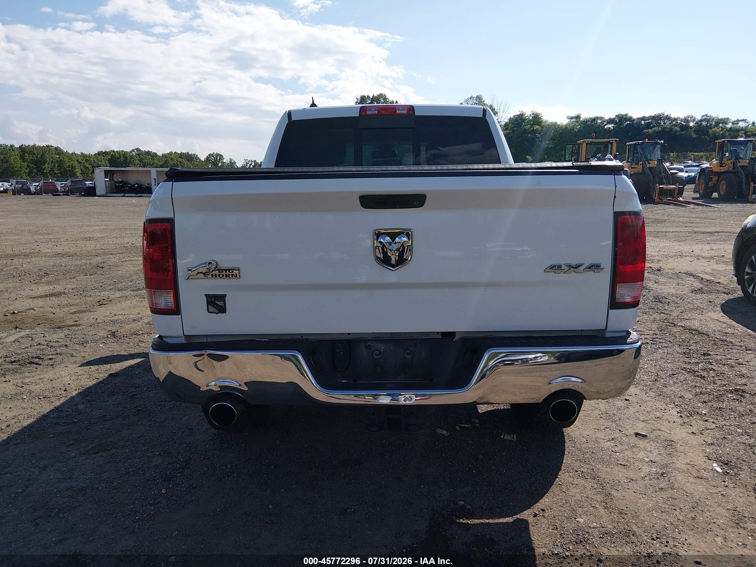 2014 Ram 1500 Big Horn White vin: 1C6RR7LT9ES375075