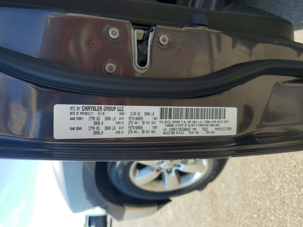 2014 Ram 1500 Slt Серый vin: 1C6RR7LT9ES380423