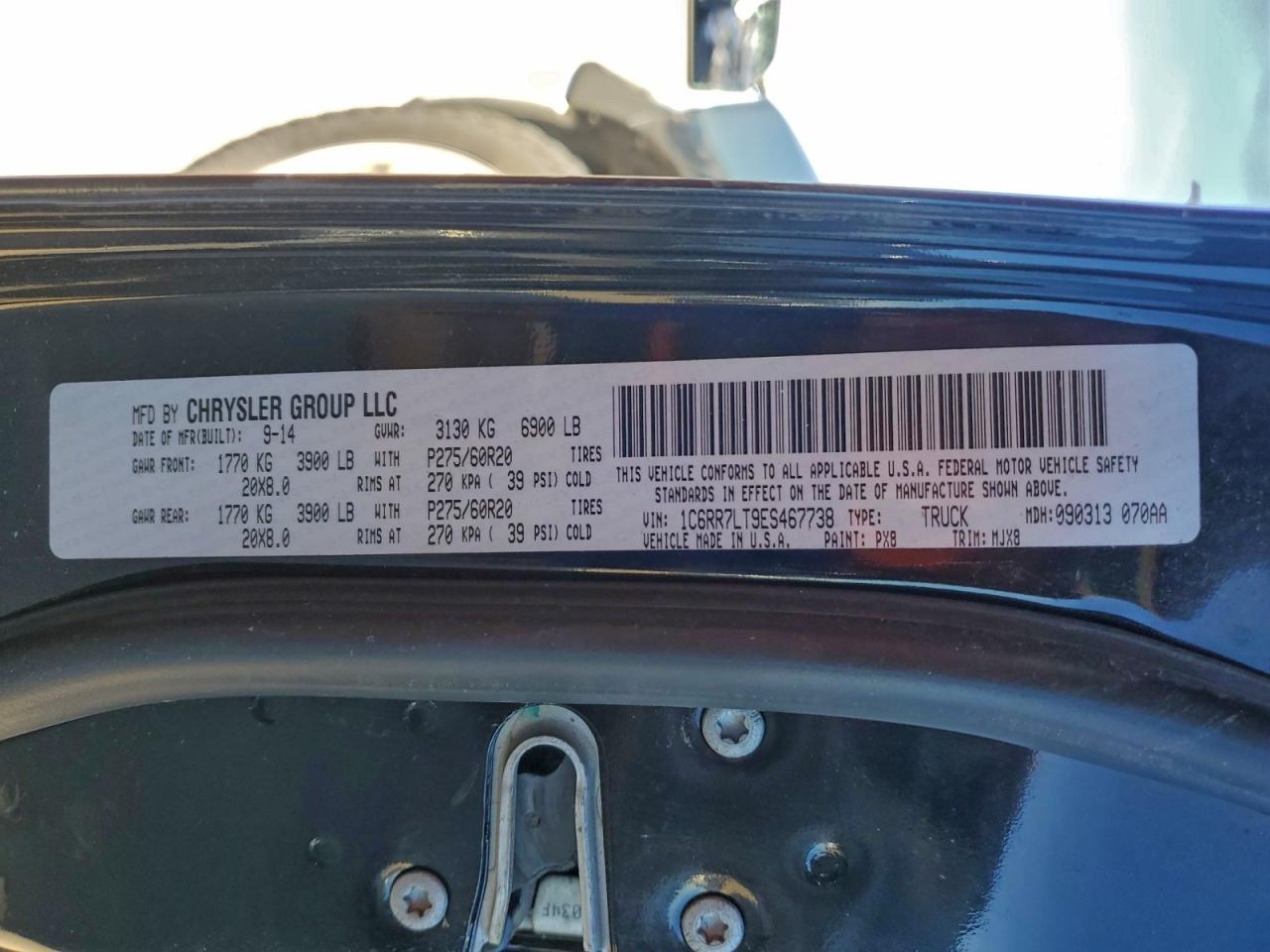 2014 Ram 1500 Slt Black vin: 1C6RR7LT9ES467738